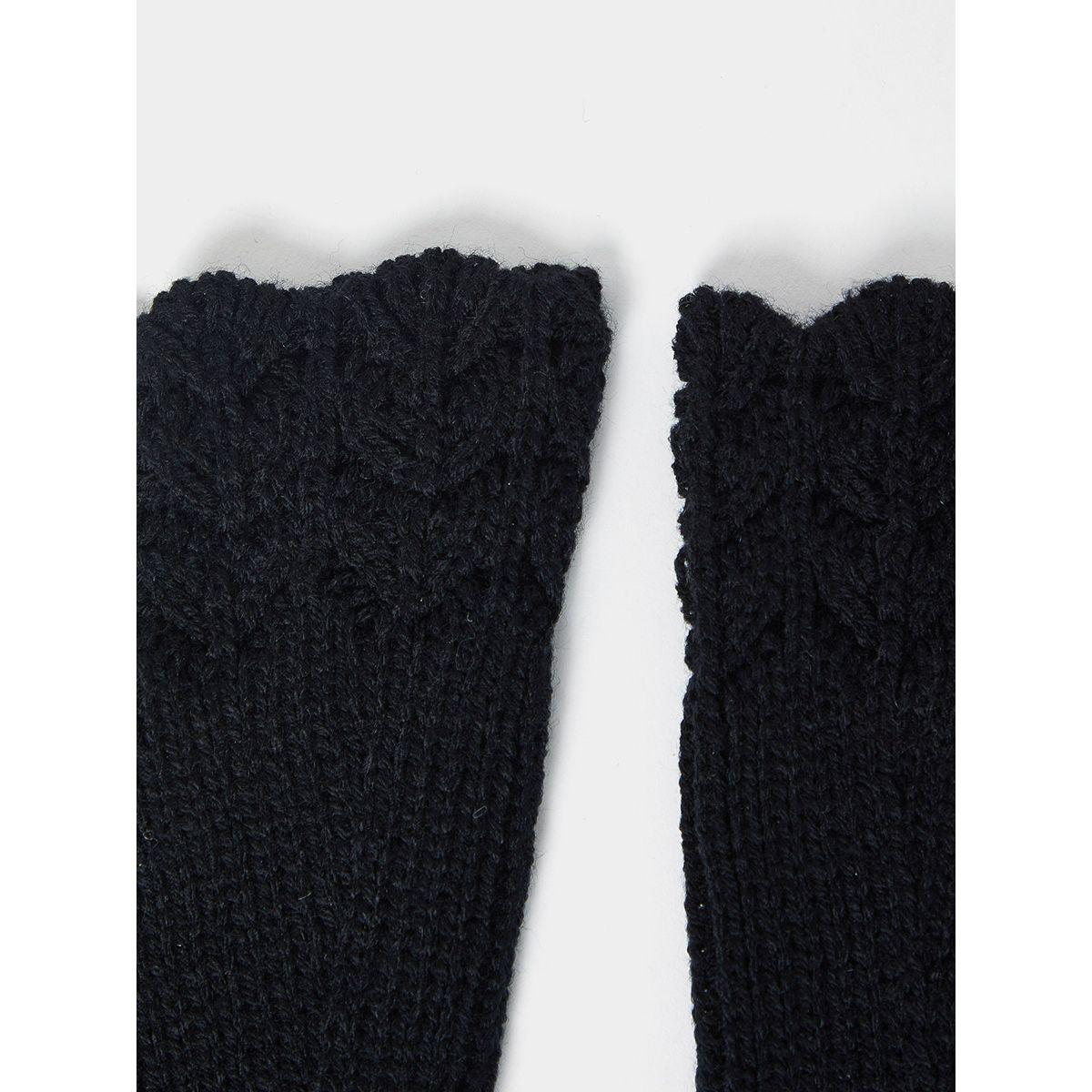 Styli Open Finger Knitted Gloves-women-winterwear-gloves-image-2