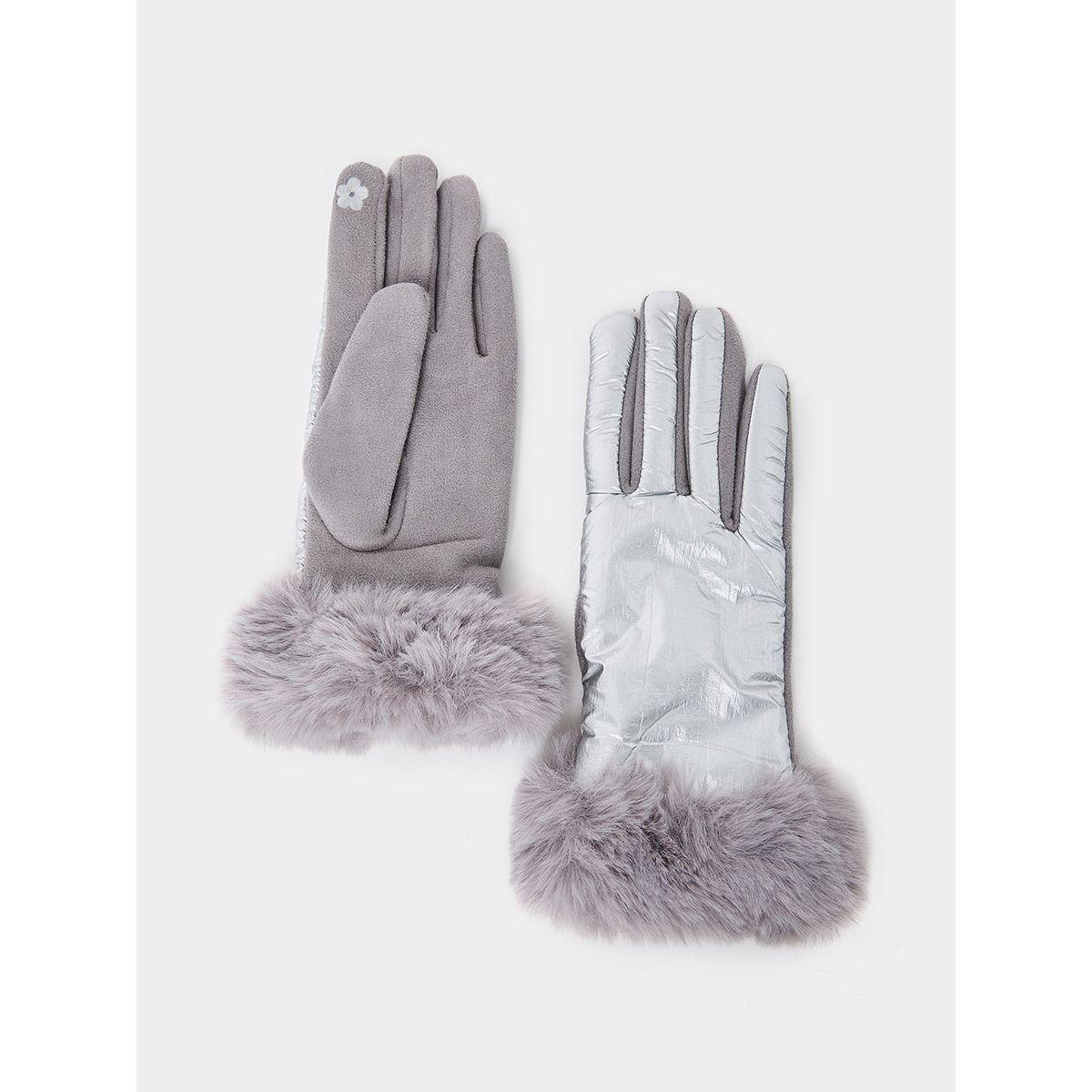 قفازات مزينة بفرو صناعي-women-winterwear-gloves-image-2