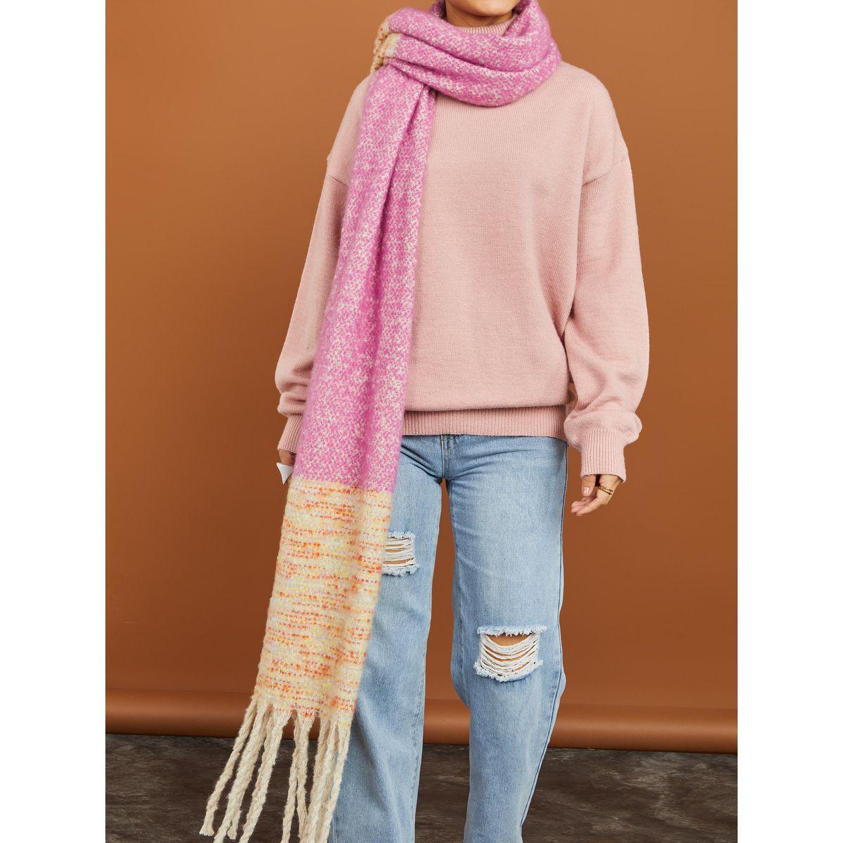 وشاح راس بنمط كتل الالوان-women-winterwear-scarves-image-2