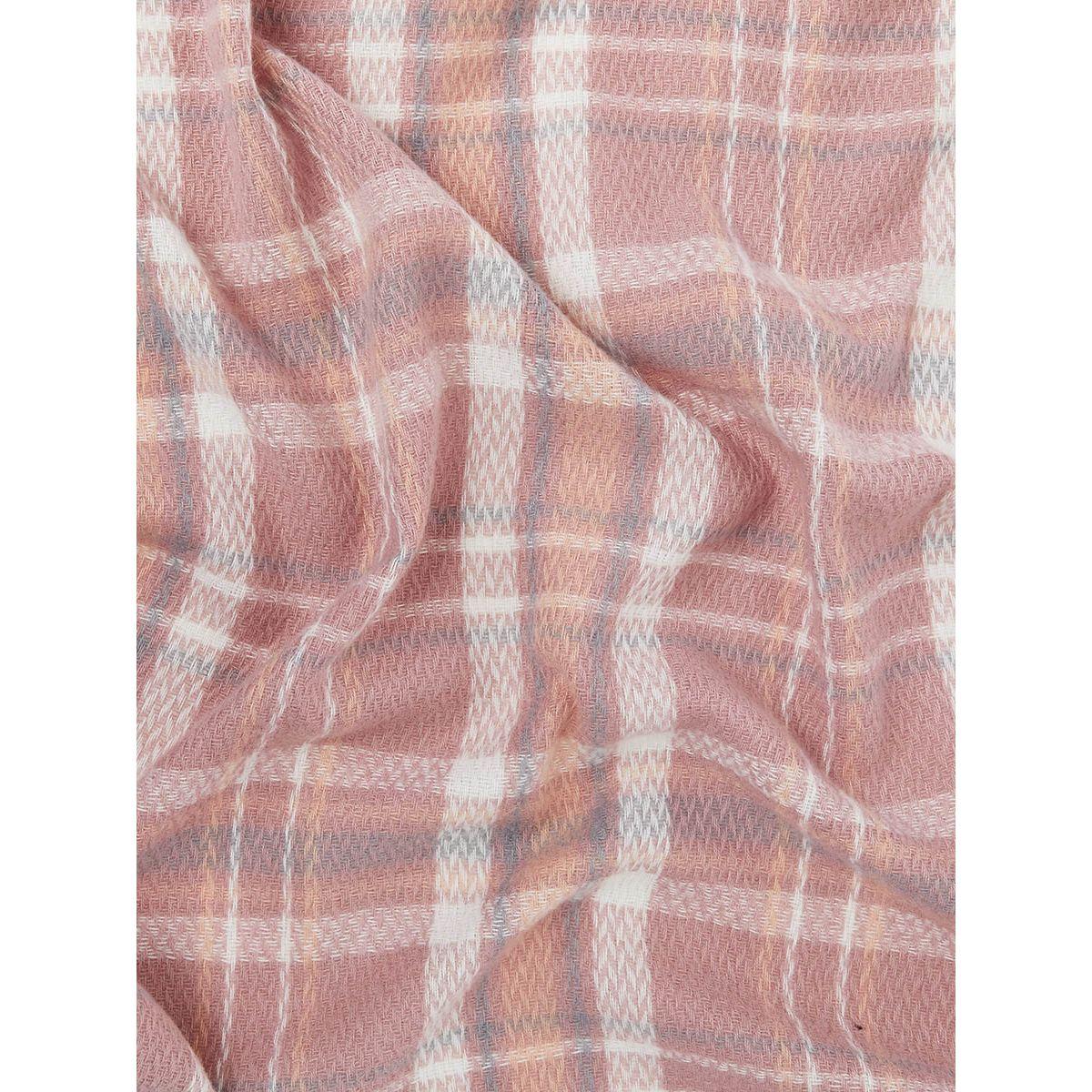 Styli Checked Pattern Scarf with Tassel Detail-women-winterwear-scarves-image-3
