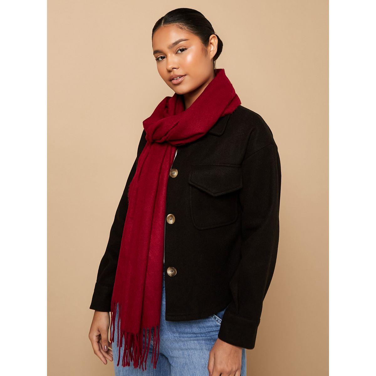 Styli Tassel Edge Detail Scarf-women-winterwear-scarves-image-2