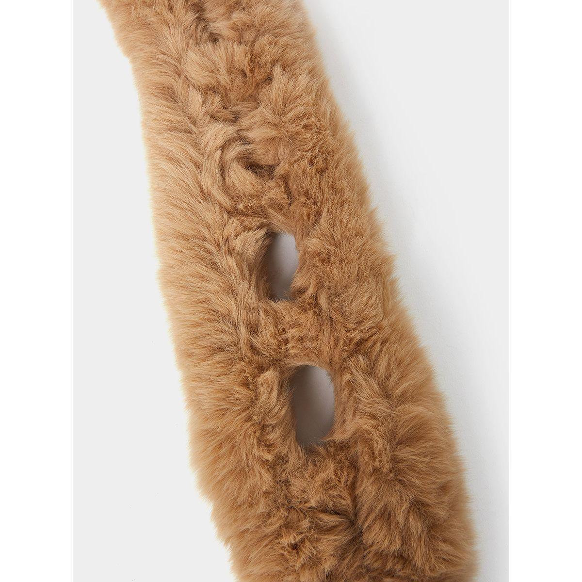 Styli Fuzzy Neck Scarf with Loophole-women-winterwear-scarves-image-3