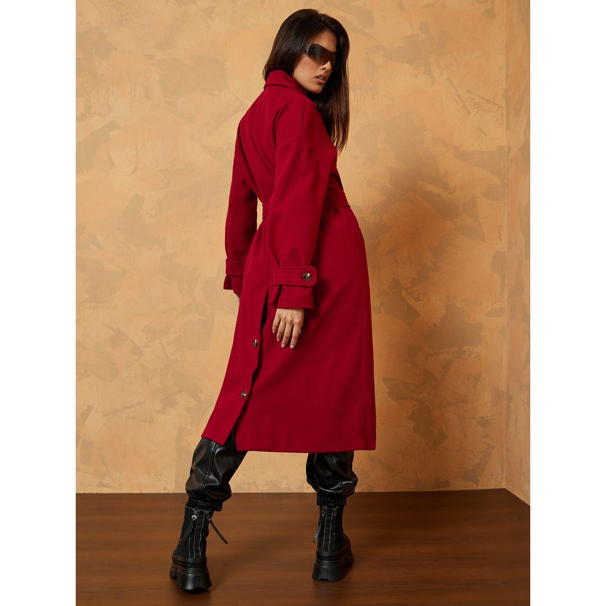 Styli Midi Length Wool Like Oversized Wool Like Coat with Sleeve Tab-women-clothing-coatsandjackets-coats-image-5