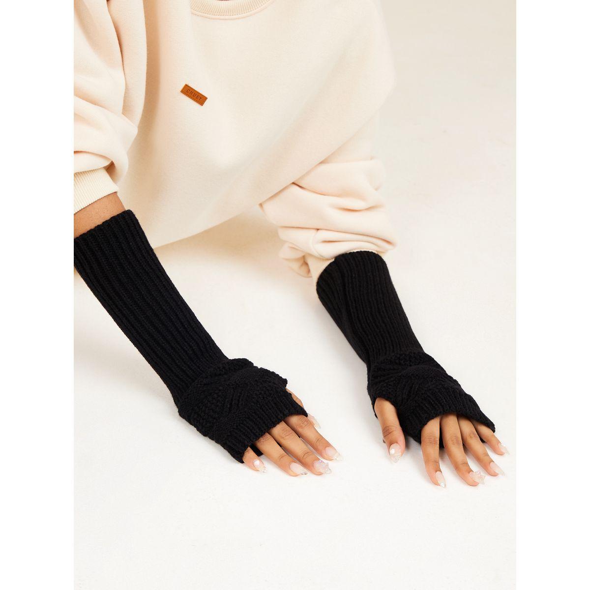 Styli Ribbed Open Finger Arm Warmer-women-winterwear-gloves-image-2