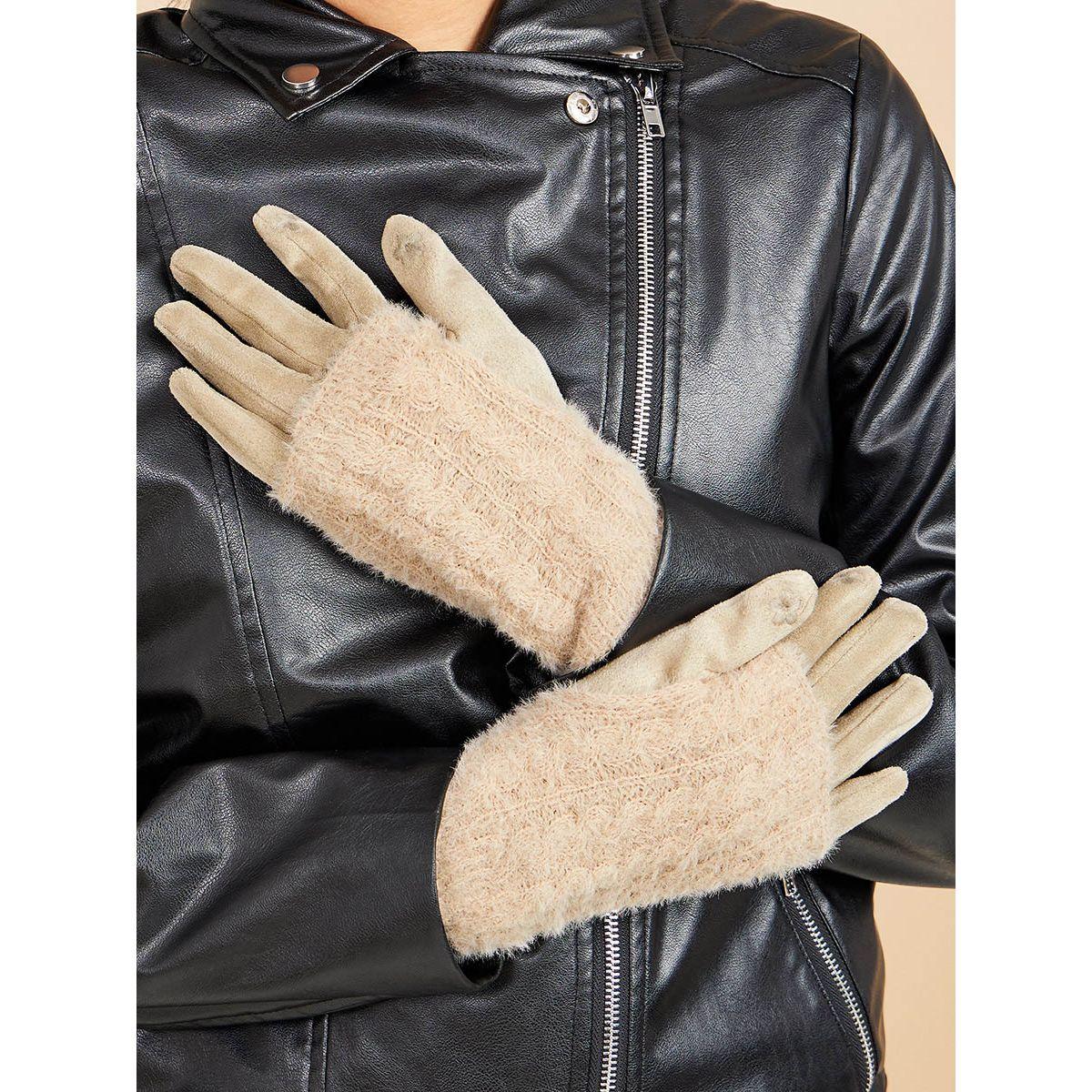 Styli Cable Knit Winter Gloves-women-winterwear-gloves-image-1