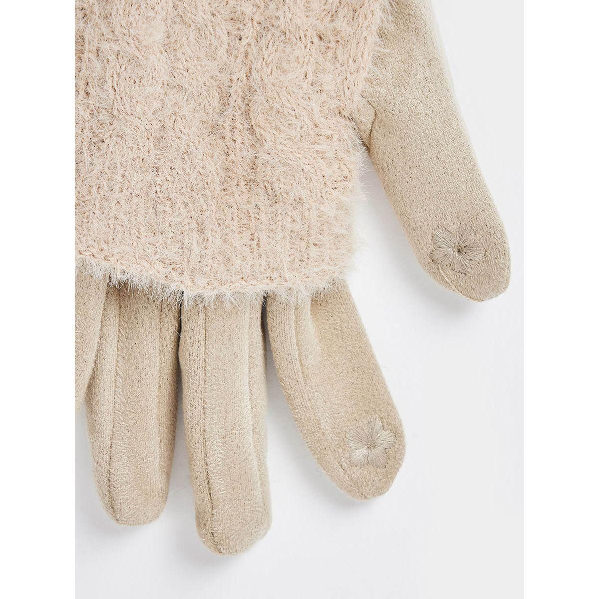 Styli Cable Knit Winter Gloves-women-winterwear-gloves-image-4