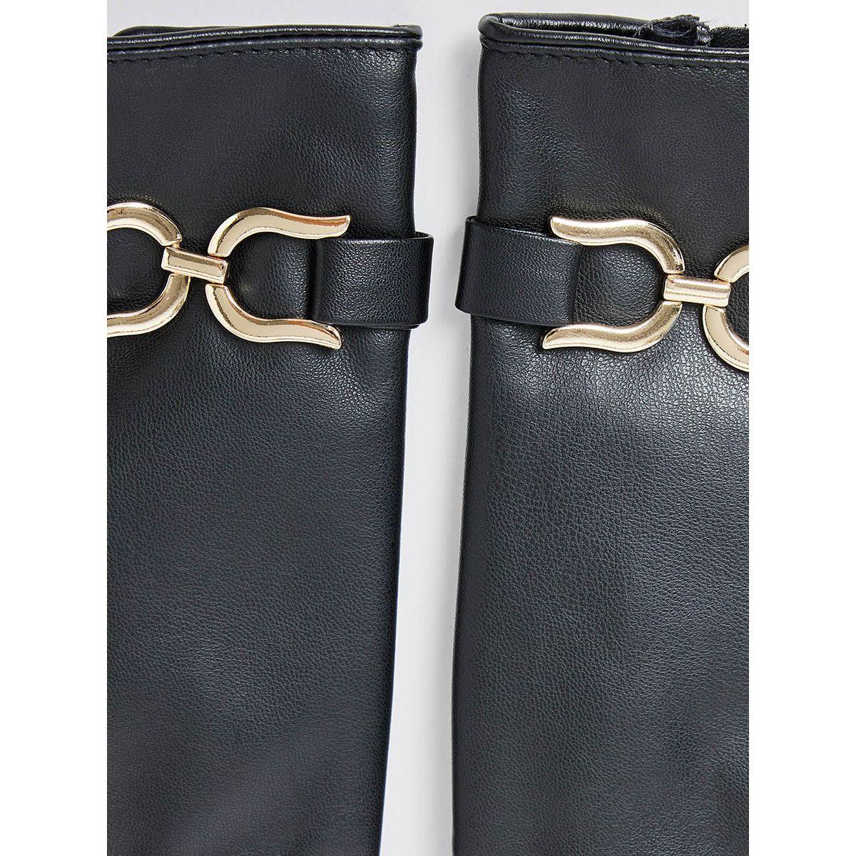 قفازات يد مزينة بحلية معدنية-women-winterwear-gloves-image-4