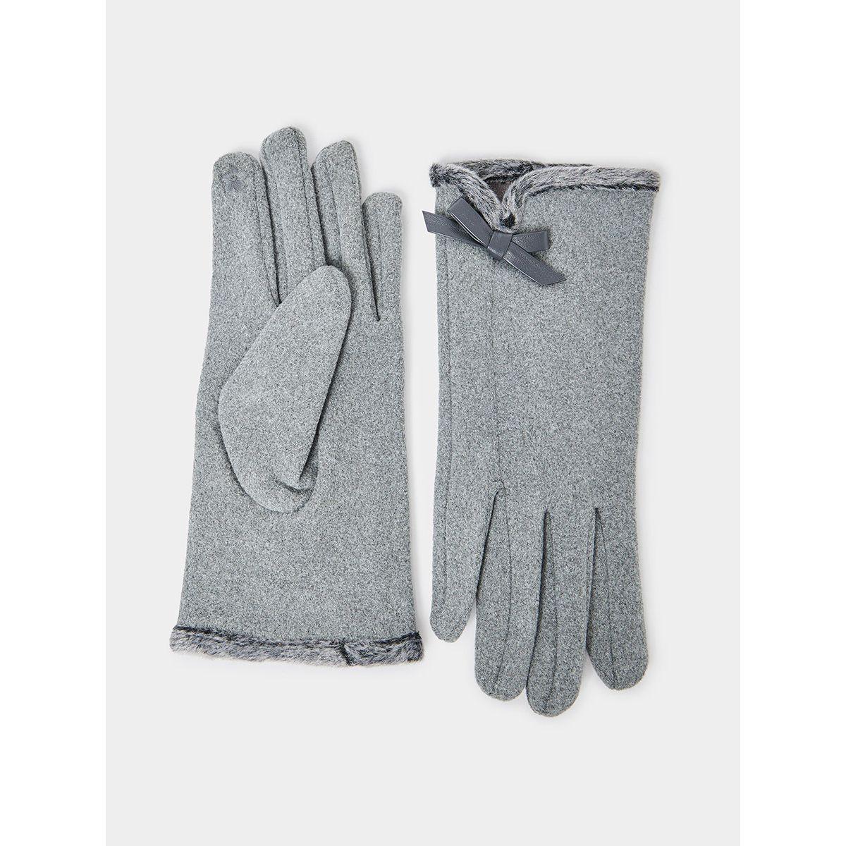 Styli Bow Decor Winter Gloves-women-winterwear-gloves-image-2