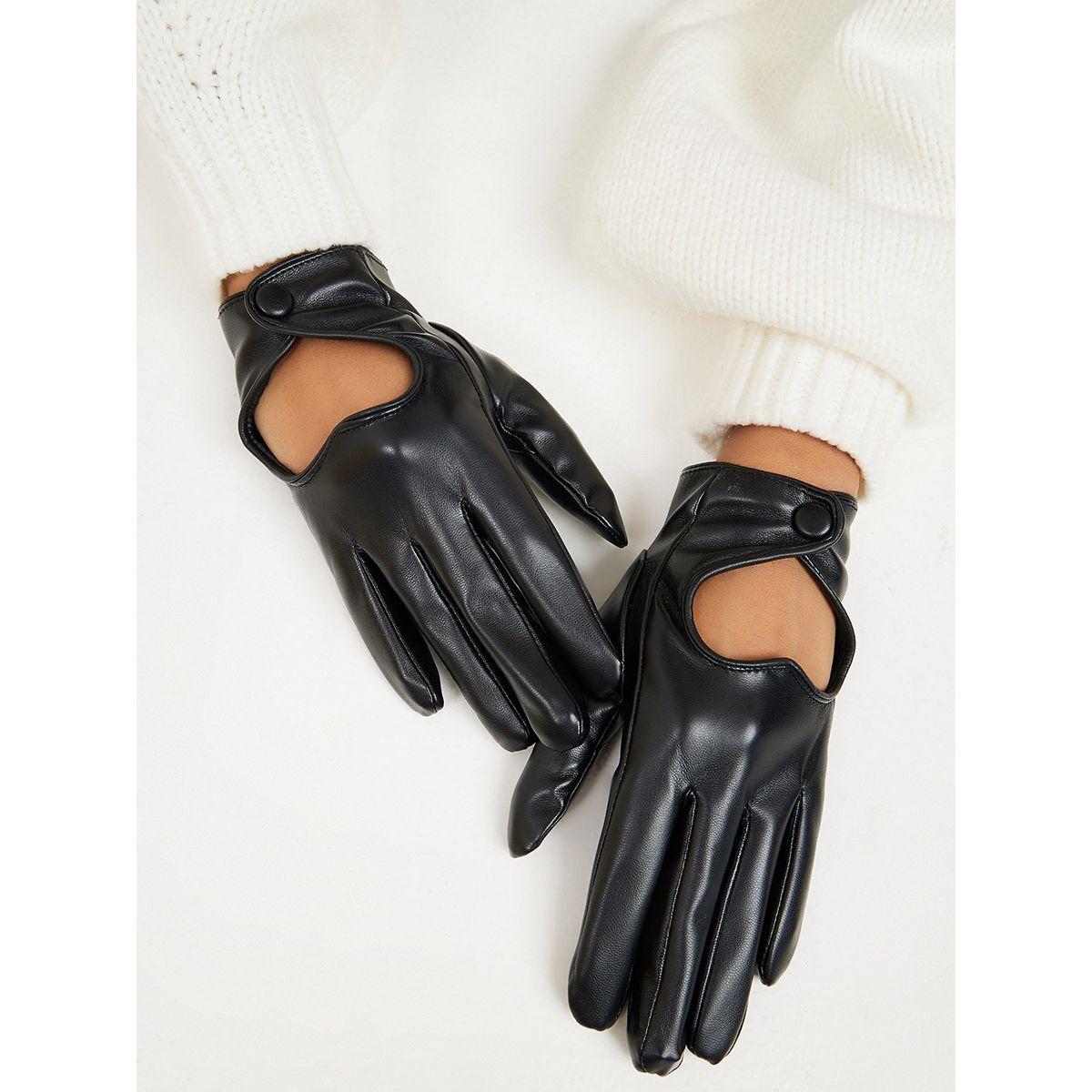 قفازات يد مزينة بفتحات-women-winterwear-gloves-image-1