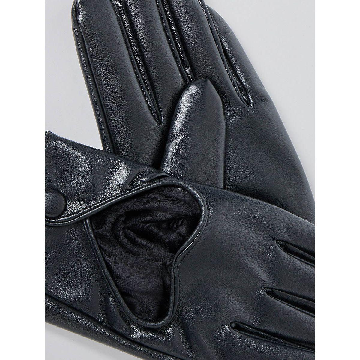 Styli Cut Out Detail Gloves-women-winterwear-gloves-image-4
