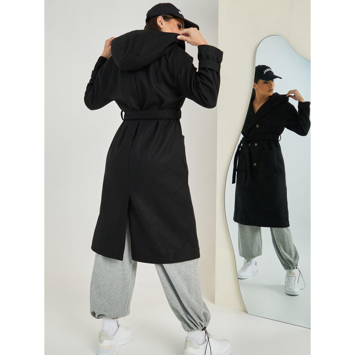 معطف بياقة هودي مع حزام-women-clothing-coatsandjackets-coats-image-4