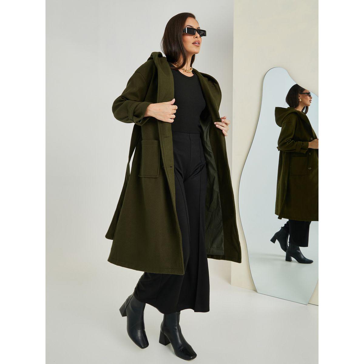 Styli Regular Fit Wool Like Hooded Double Breasted Coat with Belt-women-clothing-coatsandjackets-coats-image-2