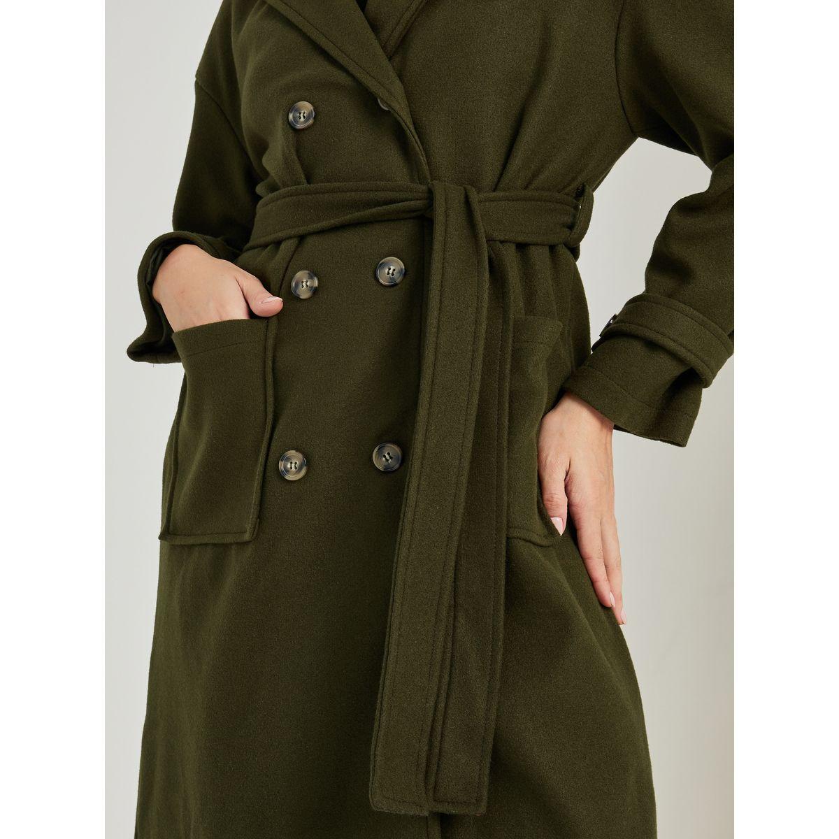 Styli Regular Fit Wool Like Hooded Double Breasted Coat with Belt-women-clothing-coatsandjackets-coats-image-4