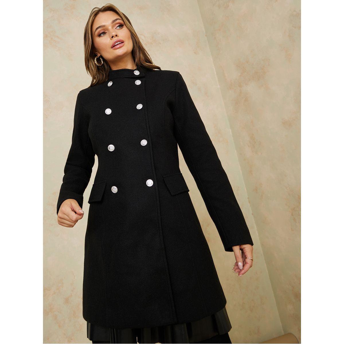 معطف بازرار مزدوجة مع جيوب بطية-women-clothing-coatsandjackets-coats-image-1