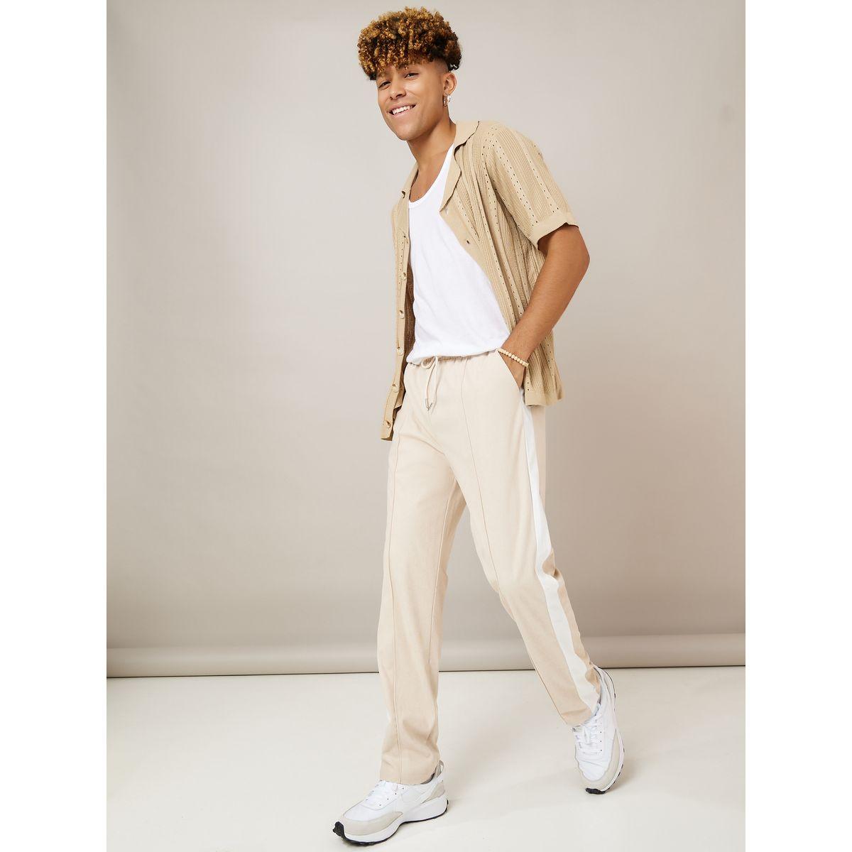 جوغر قصير بشريط جانبي-men-clothing-bottoms-joggers-image-1