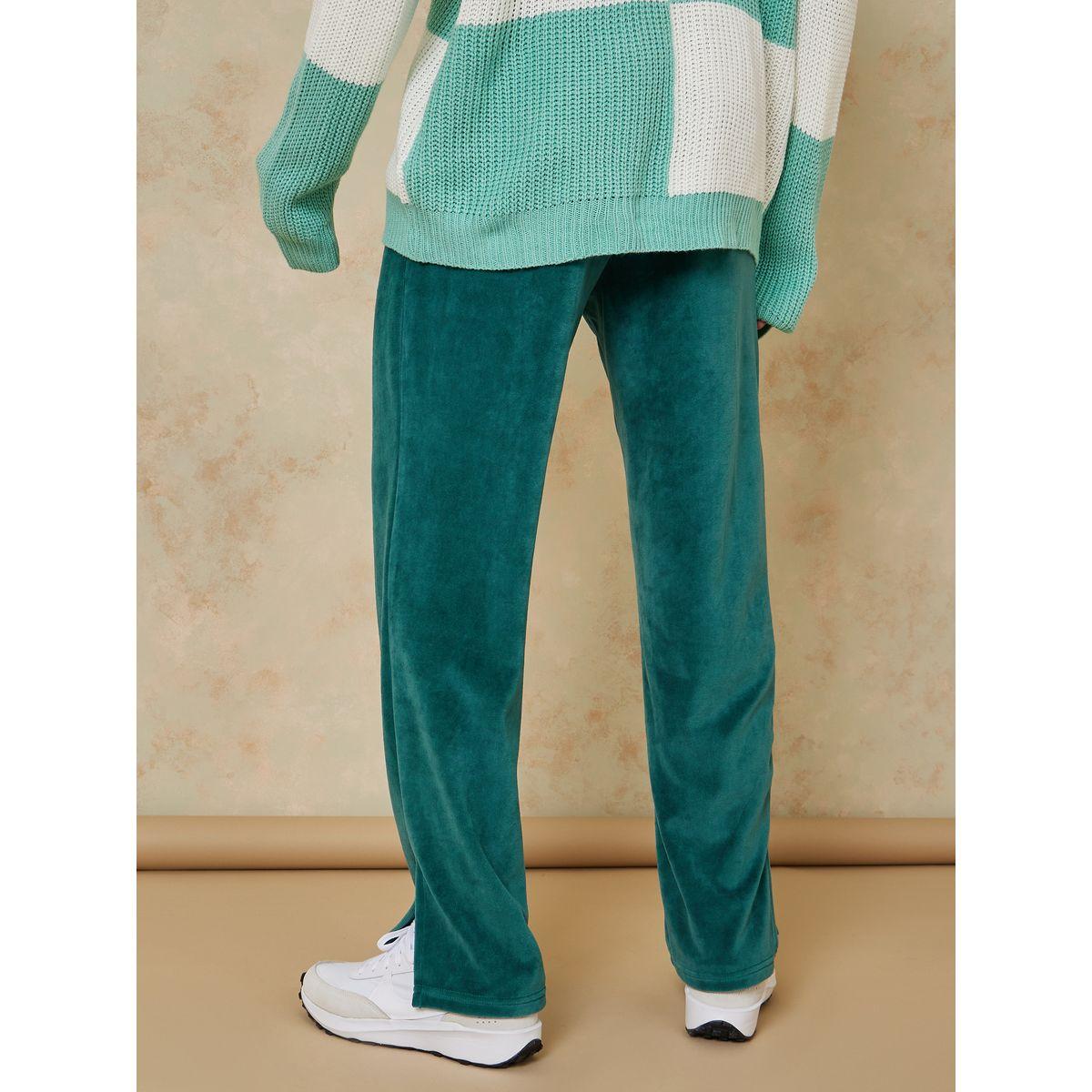 Styli Velour Split Hem Jogger with Drawstring Detail-men-clothing-bottoms-joggers-image-4