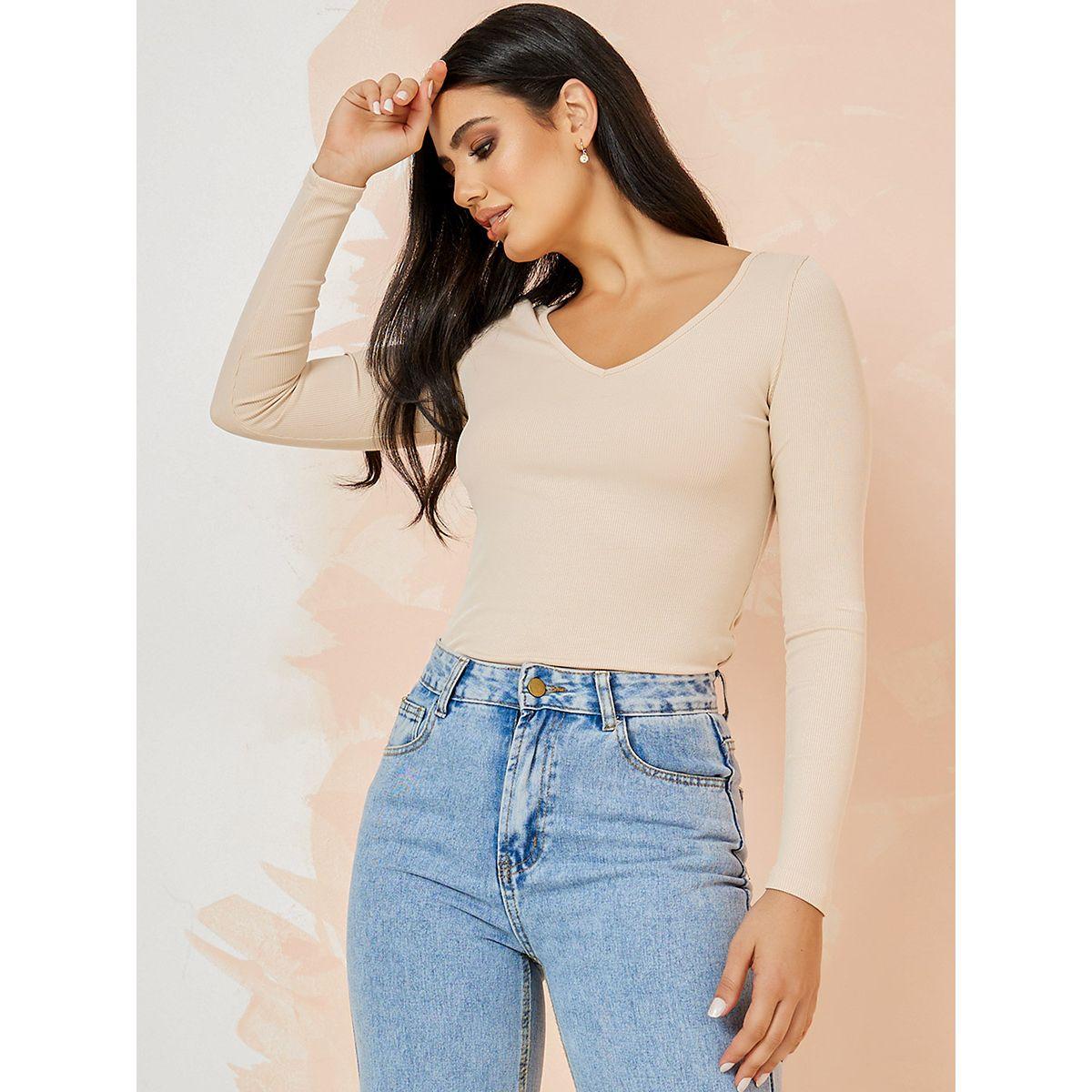 بلوزة محبوكة باكمام طويلة-women-clothing-shirtsandblouses-blouses-image-1
