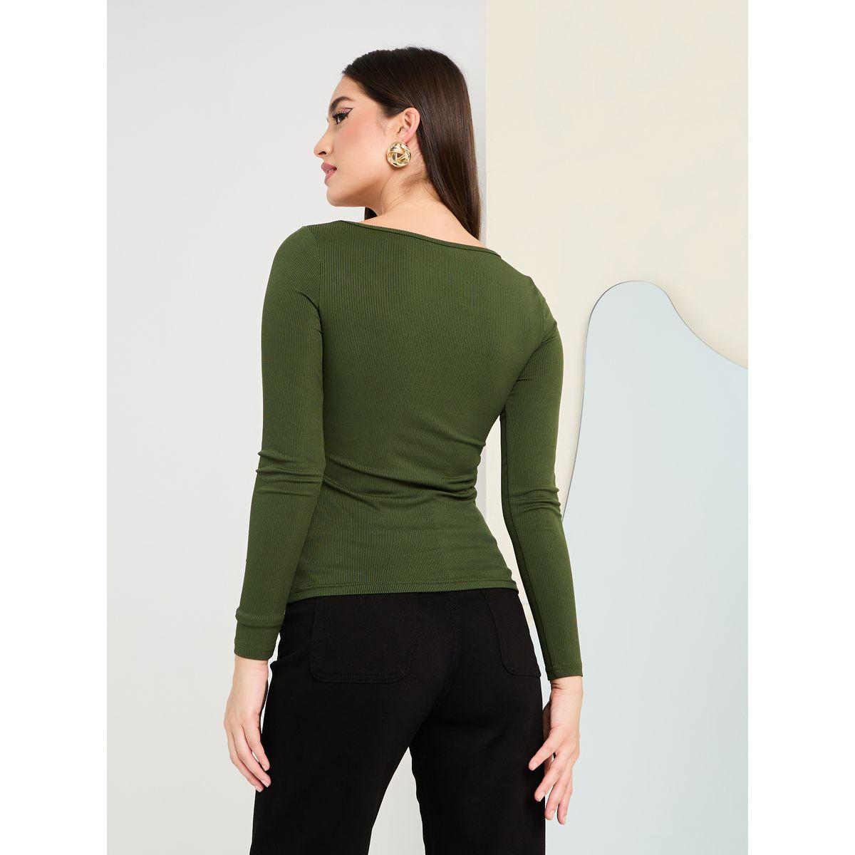 Styli Long Sleeves V Neck Ribbed Fitted Knit Top-women-clothing-shirtsandblouses-blouses-image-6