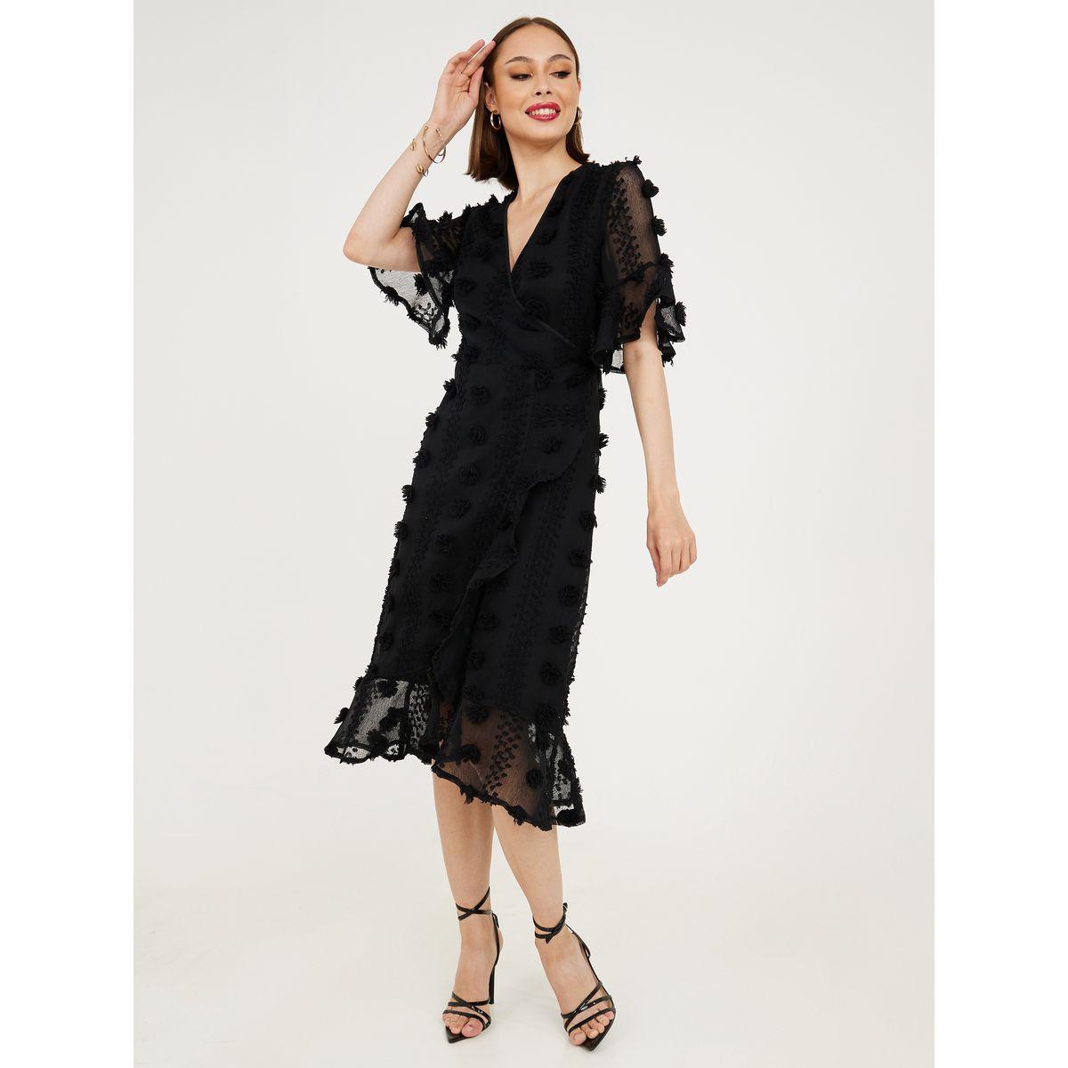 فستان ميدي باكمام قصيرة-women-clothing-dresses-image-1