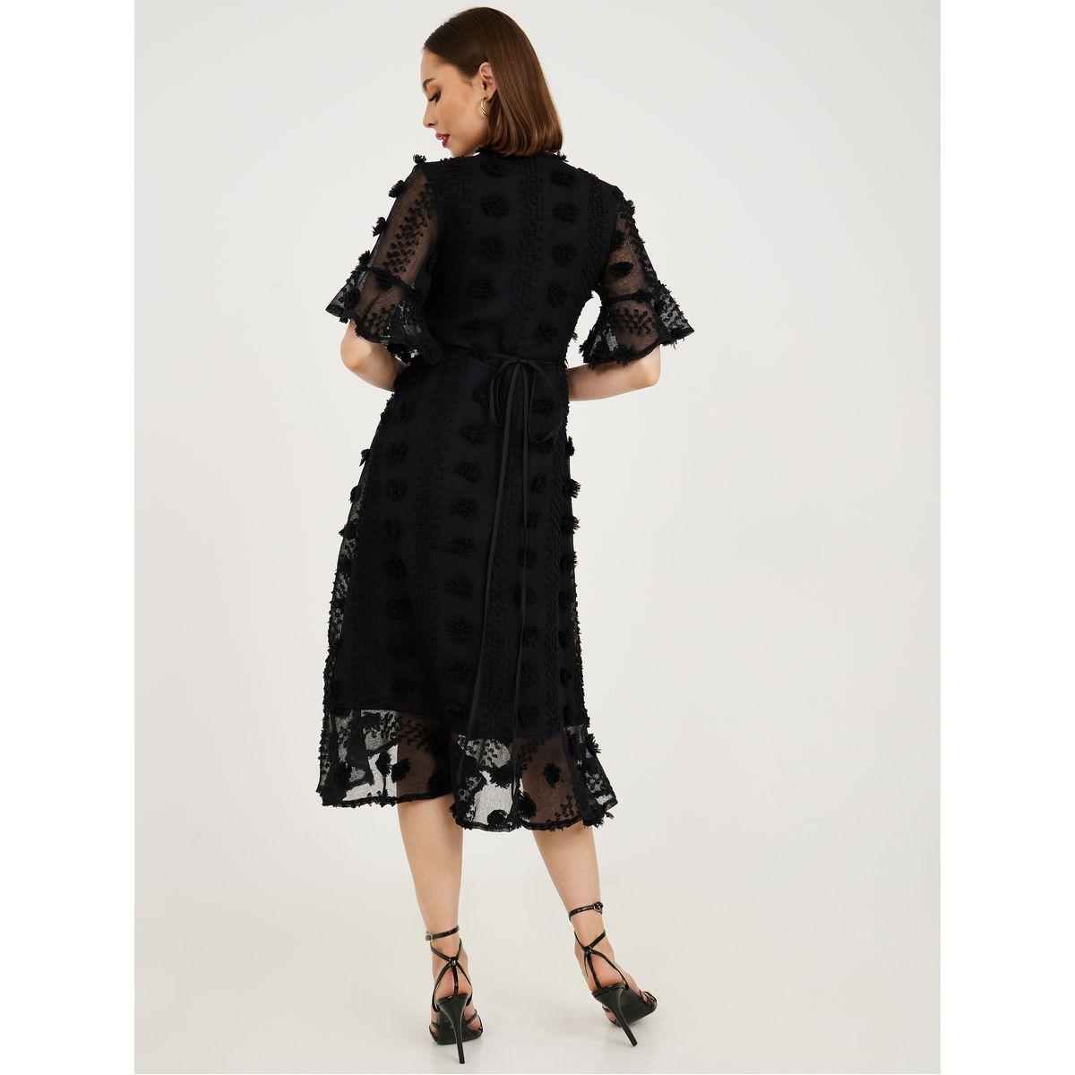 فستان ميدي باكمام قصيرة-women-clothing-dresses-image-4