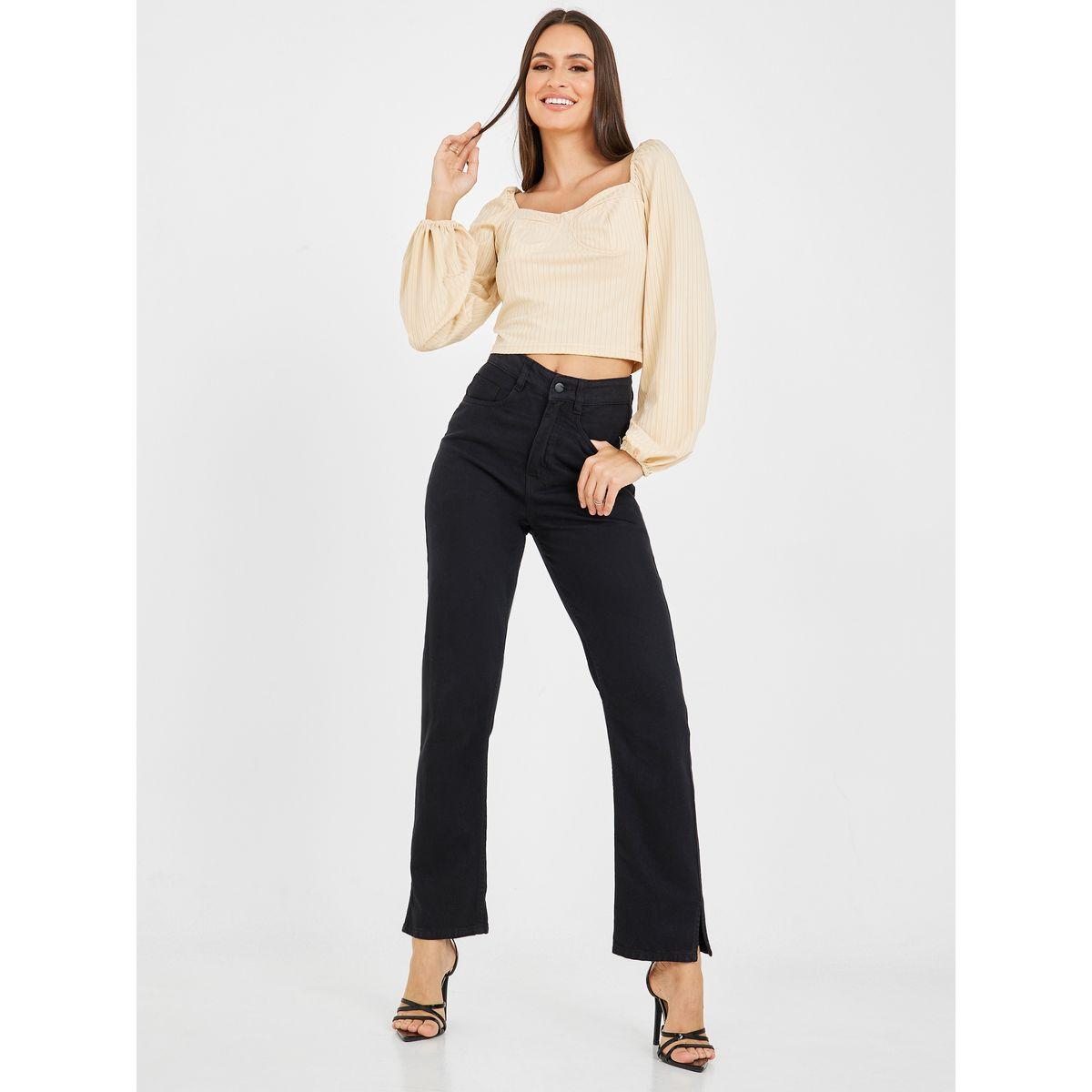 بلوزة بياقة واسعة واكمام طويلة-women-clothing-shirtsandblouses-blouses-image-2