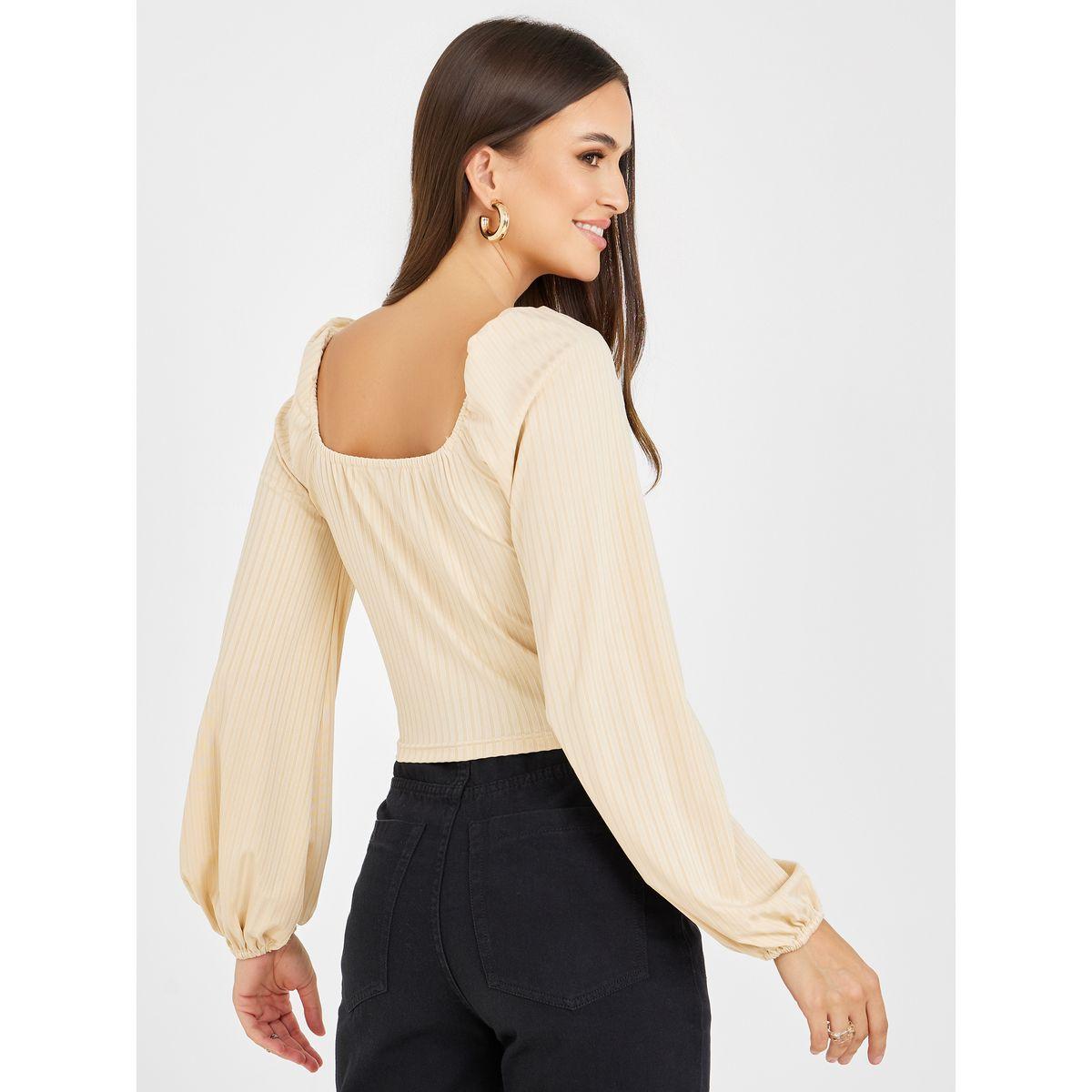 بلوزة بياقة واسعة واكمام طويلة-women-clothing-shirtsandblouses-blouses-image-4