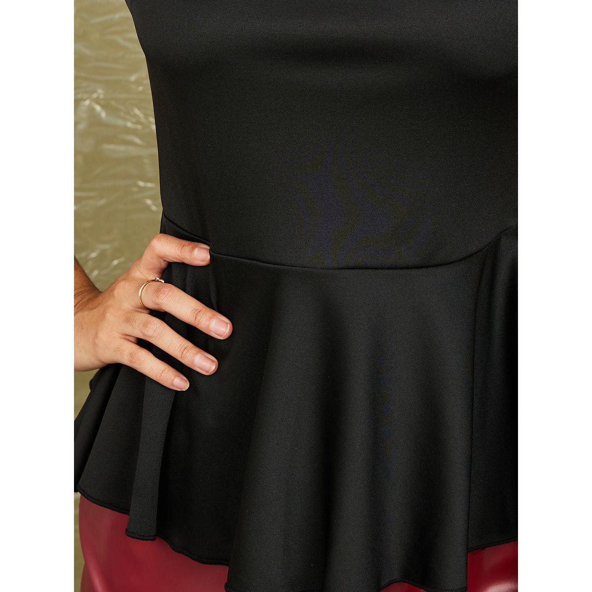 بلوزة بيبلوم باكمام قصيرة-women-clothing-shirtsandblouses-blouses-image-3