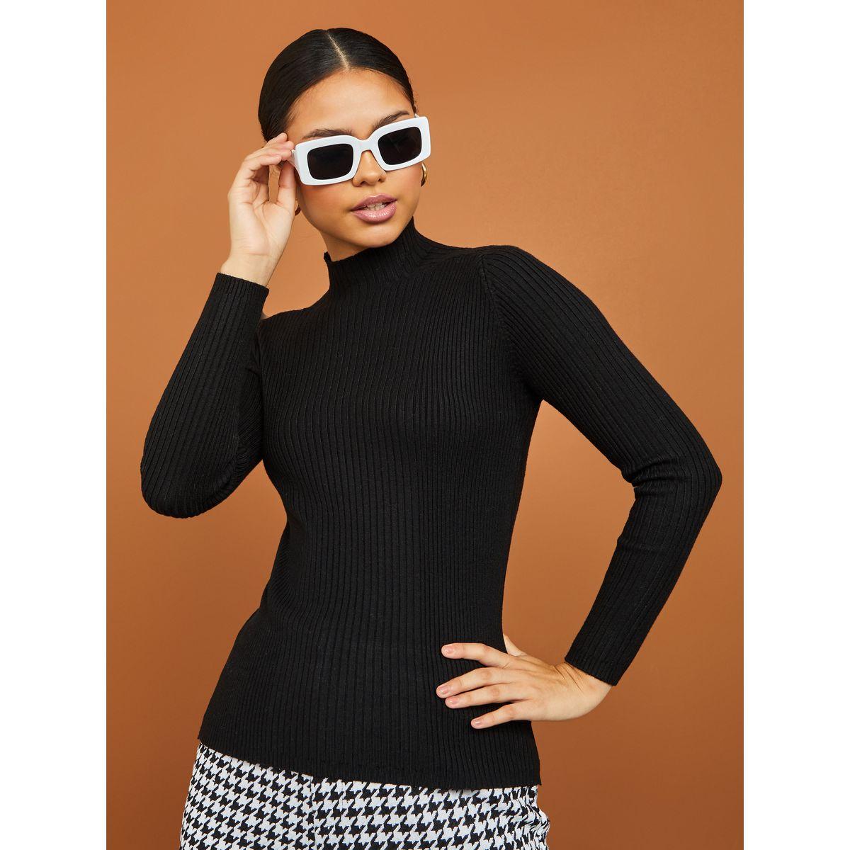 بلوزة مضلعة بياقة عالية-women-clothing-shirtsandblouses-blouses-image-5