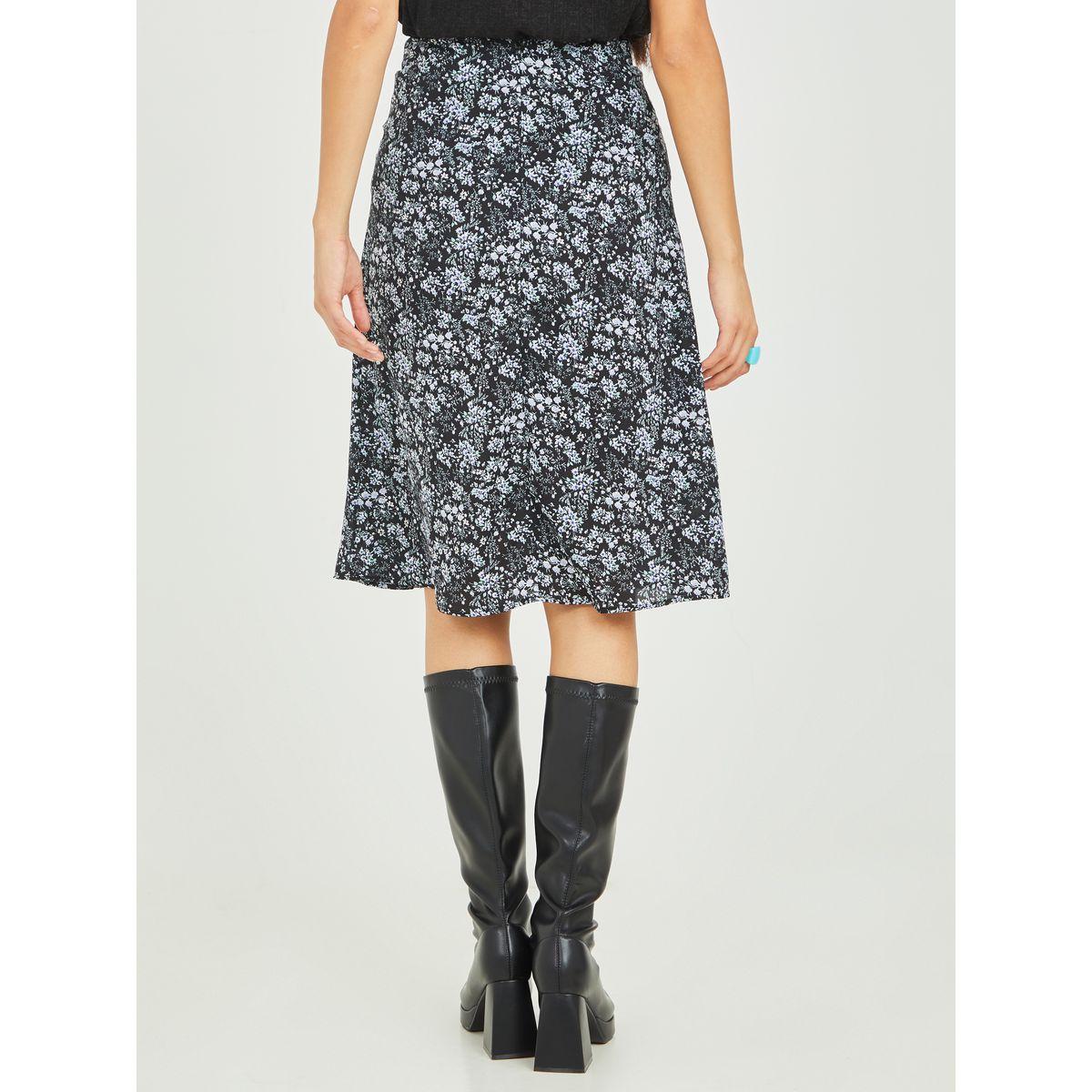 Styli Floral Print Knee Length Skirt-women-clothing-bottoms-skirts-image-4