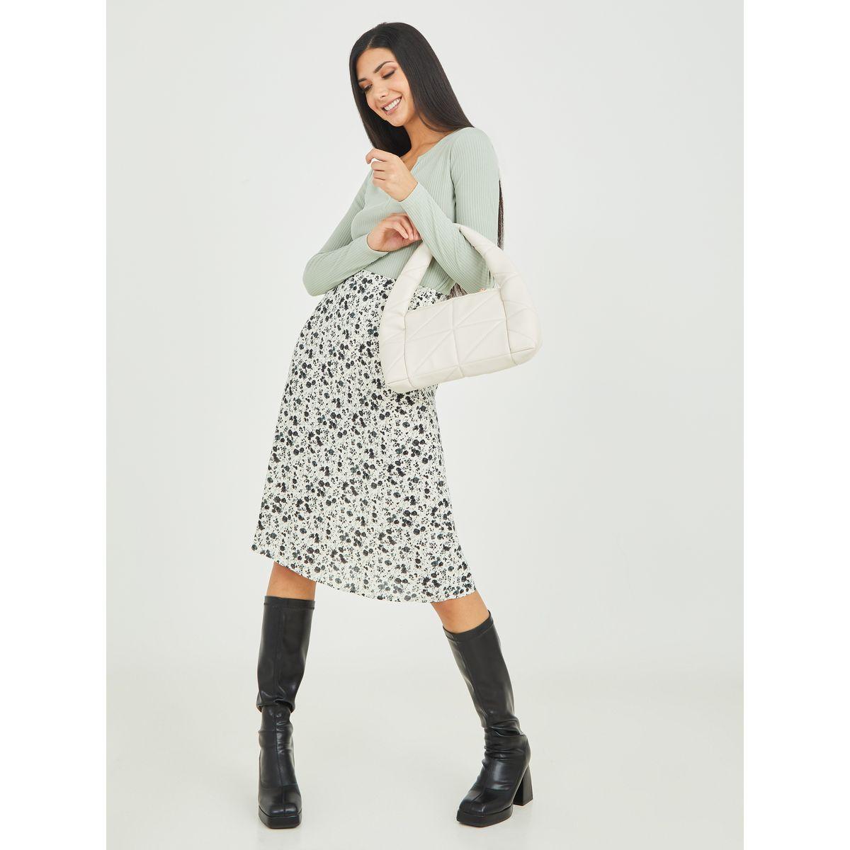 Styli Floral Print Knee Length Skirt-women-clothing-bottoms-skirts-image-2