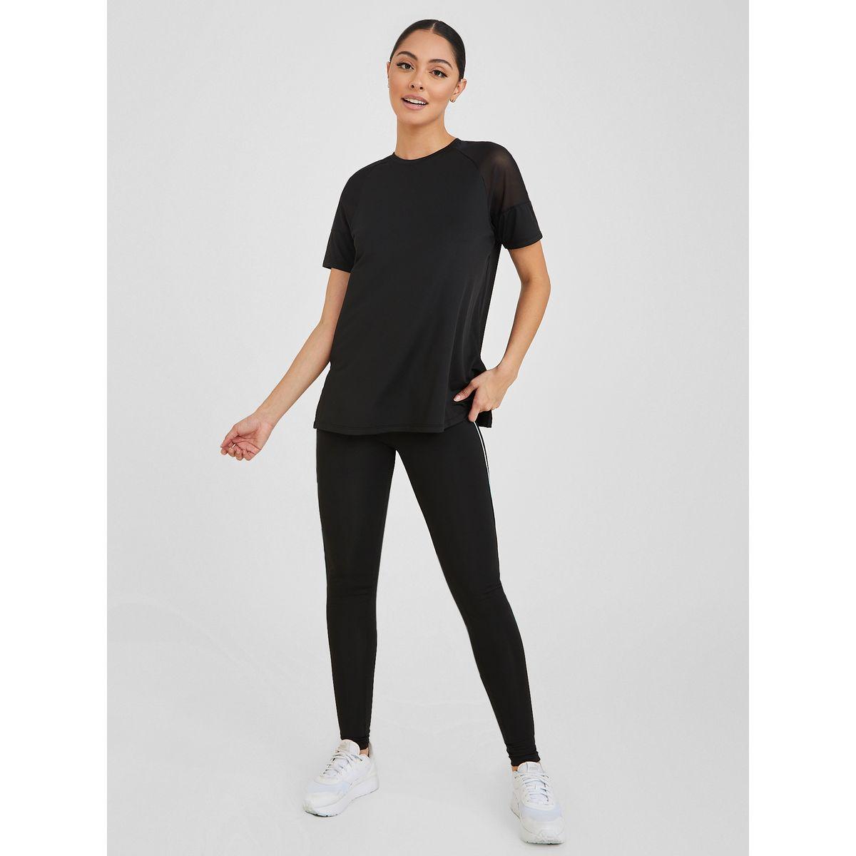 Styli Active Shoulder Mesh Panel Insert Oversized Yoga Active Top-women-clothing-sportswearandactivewear-tshirtsandvests-image-2