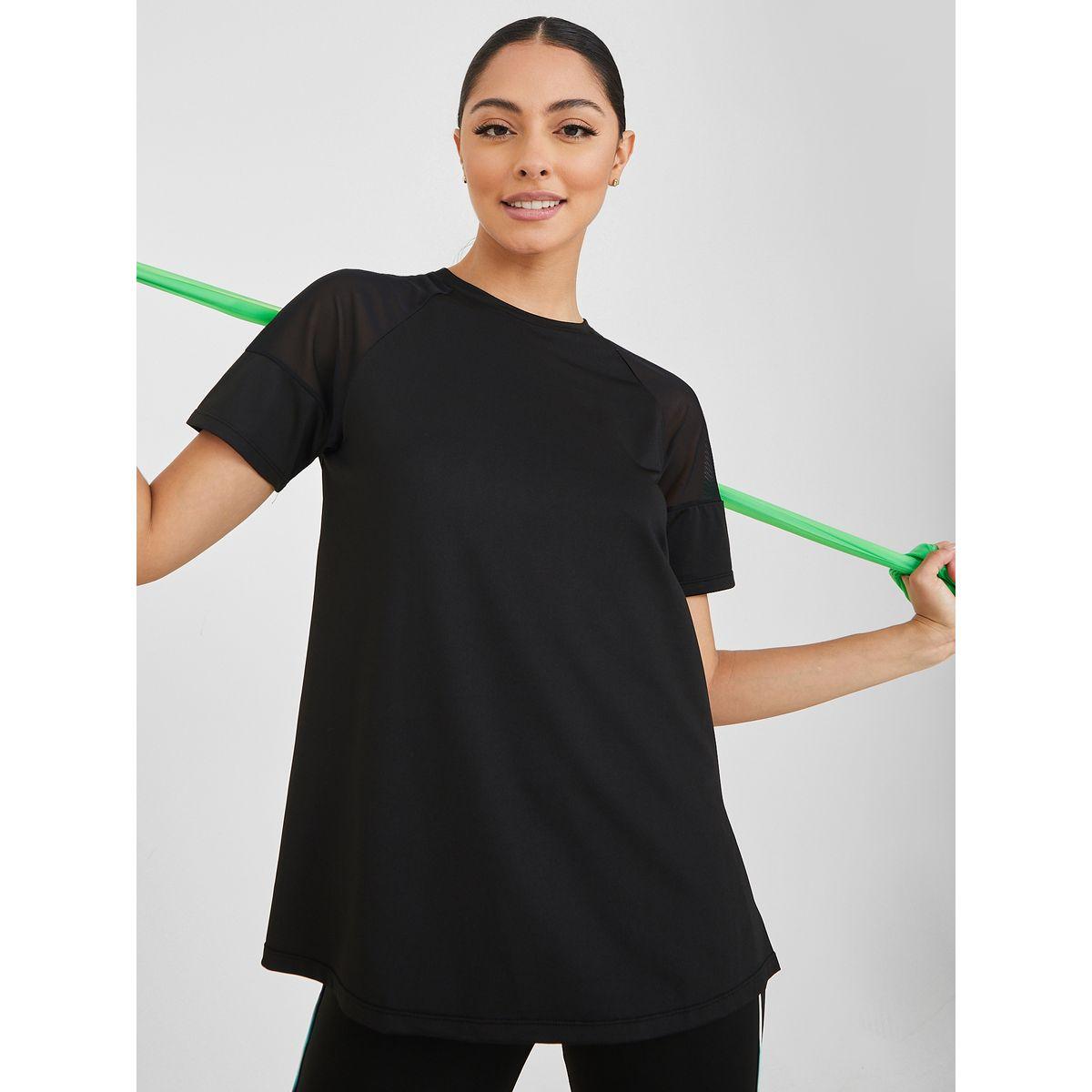 Styli Active Shoulder Mesh Panel Insert Oversized Yoga Active Top-women-clothing-sportswearandactivewear-tshirtsandvests-image-3