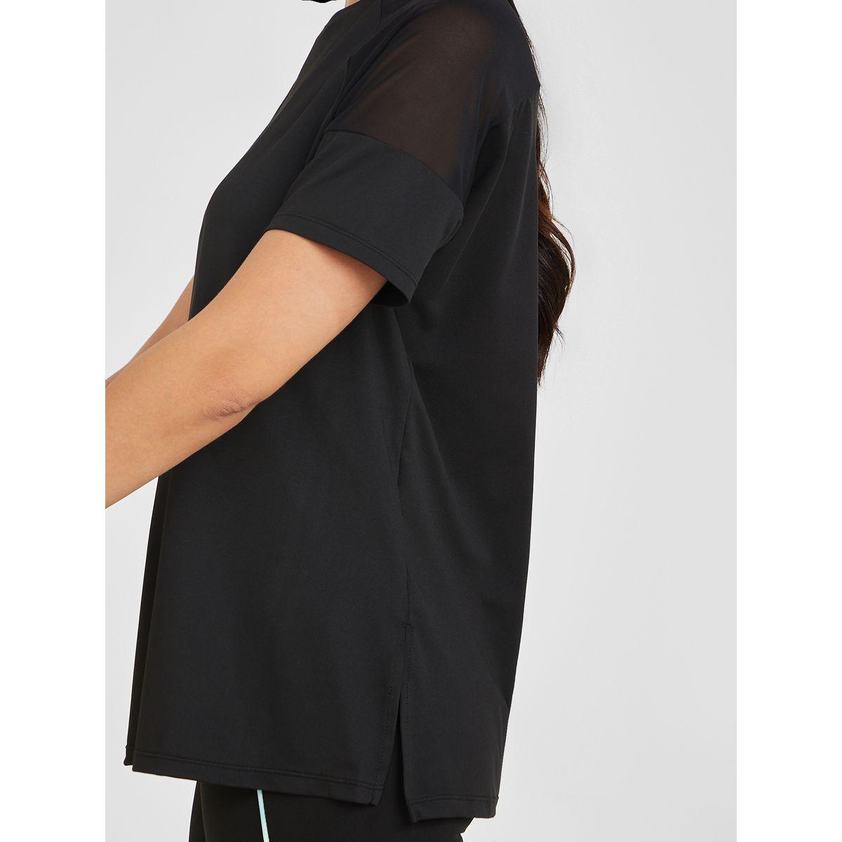 Styli Active Shoulder Mesh Panel Insert Oversized Yoga Active Top-women-clothing-sportswearandactivewear-tshirtsandvests-image-4