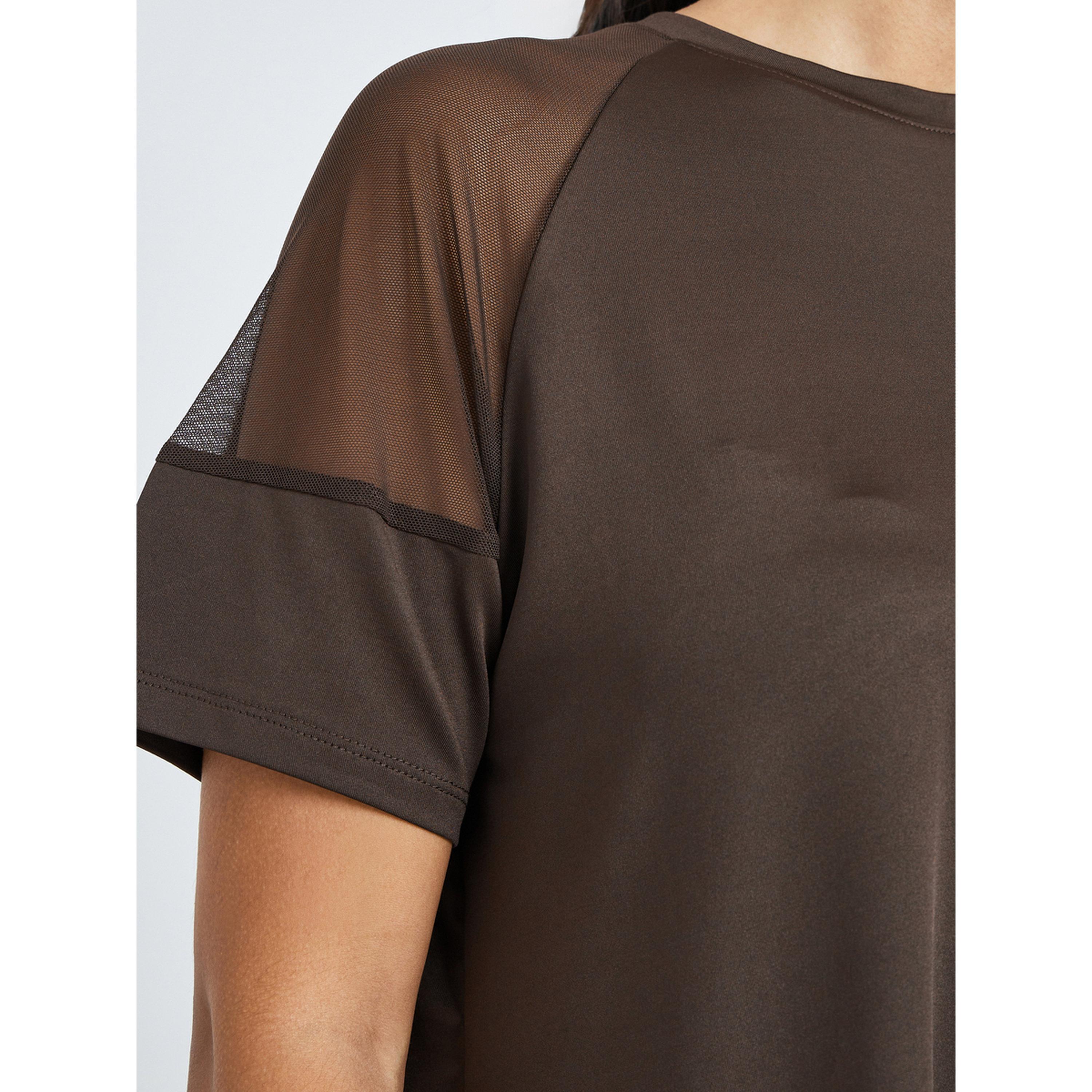 بلوزة يوغا بقصة واسعة مع ألواح شبكية عند الأكتاف-women-clothing-tshirts-image-6