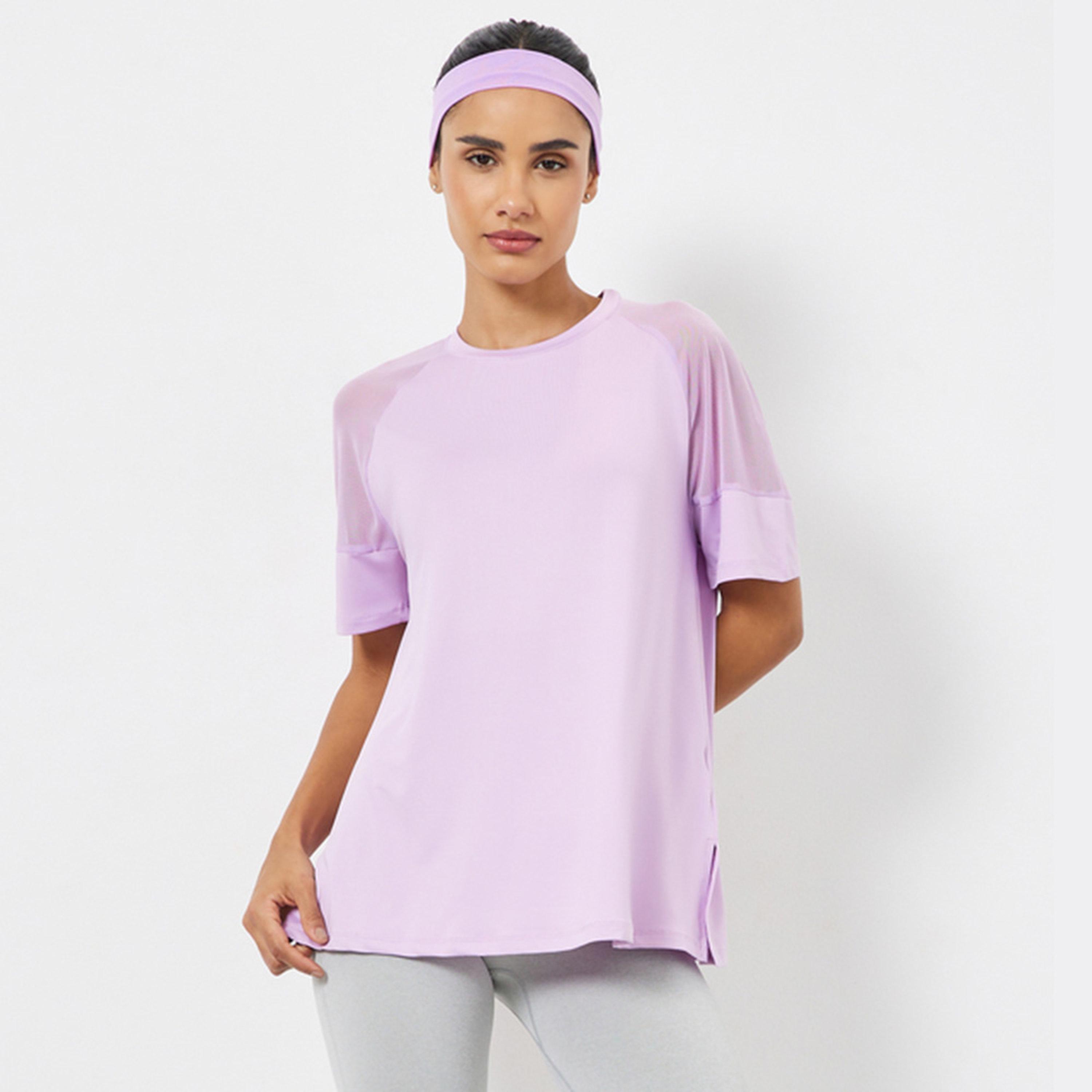 Styli Shoulder Mesh Panel Insert Oversized Yoga Top-men-clothing-sportswearandactivewear-tshirtsandpolos-image-1