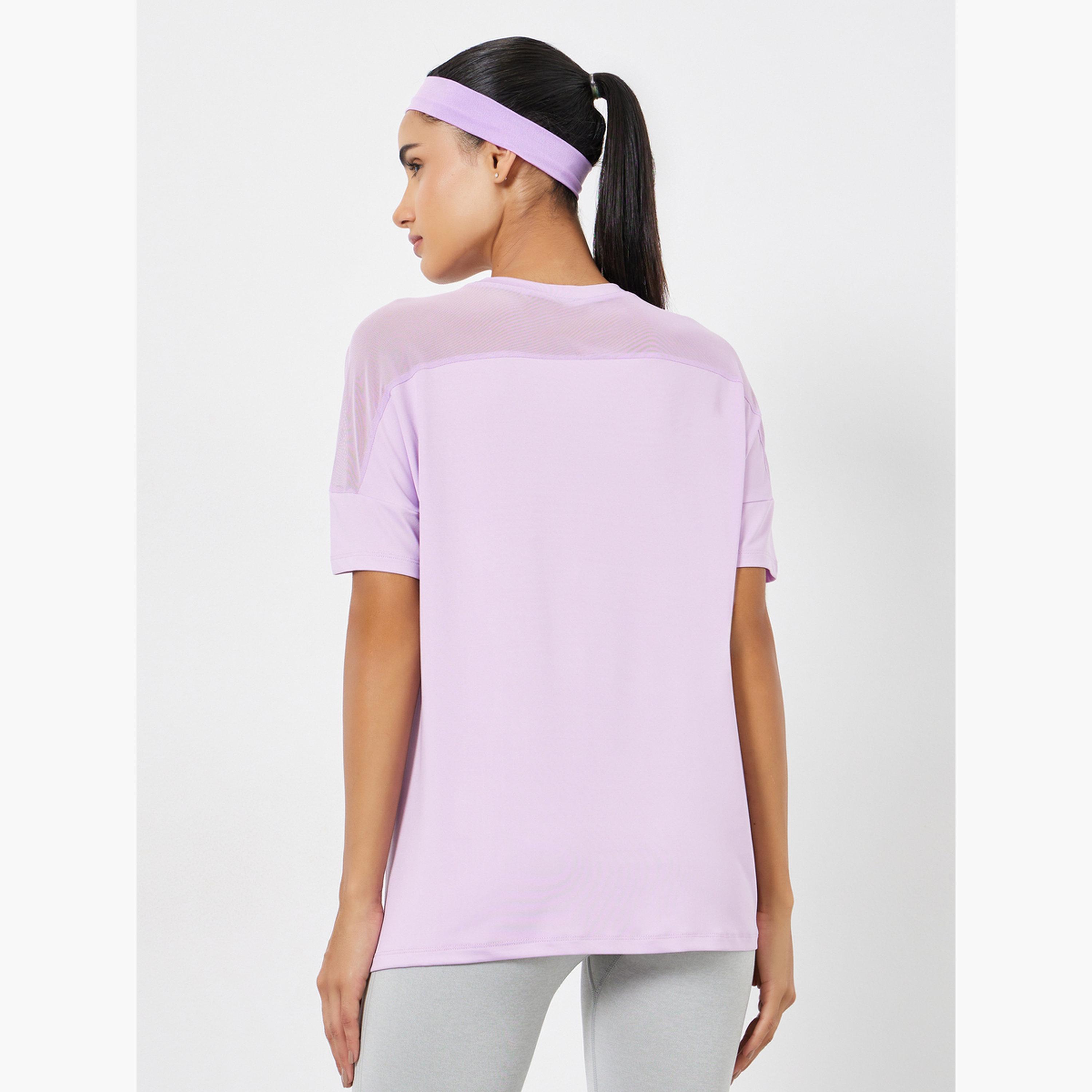 Styli Shoulder Mesh Panel Insert Oversized Yoga Top-men-clothing-sportswearandactivewear-tshirtsandpolos-image-2