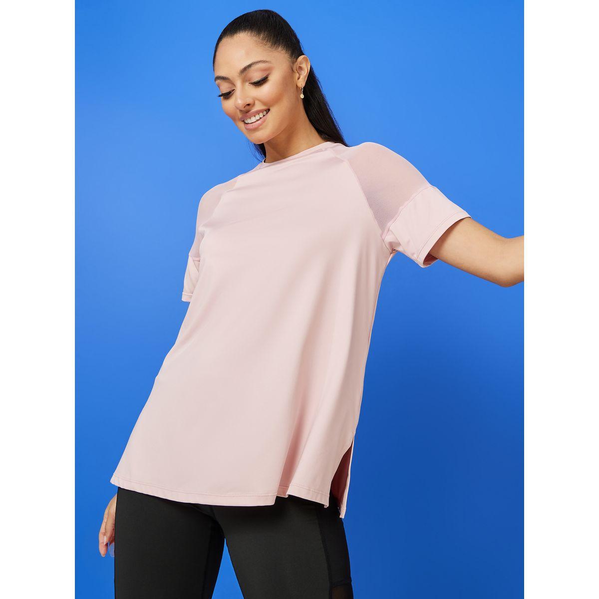Styli Active Shoulder Mesh Panel Insert Oversized Yoga Active Top-women-clothing-sportswearandactivewear-tshirtsandvests-image-1
