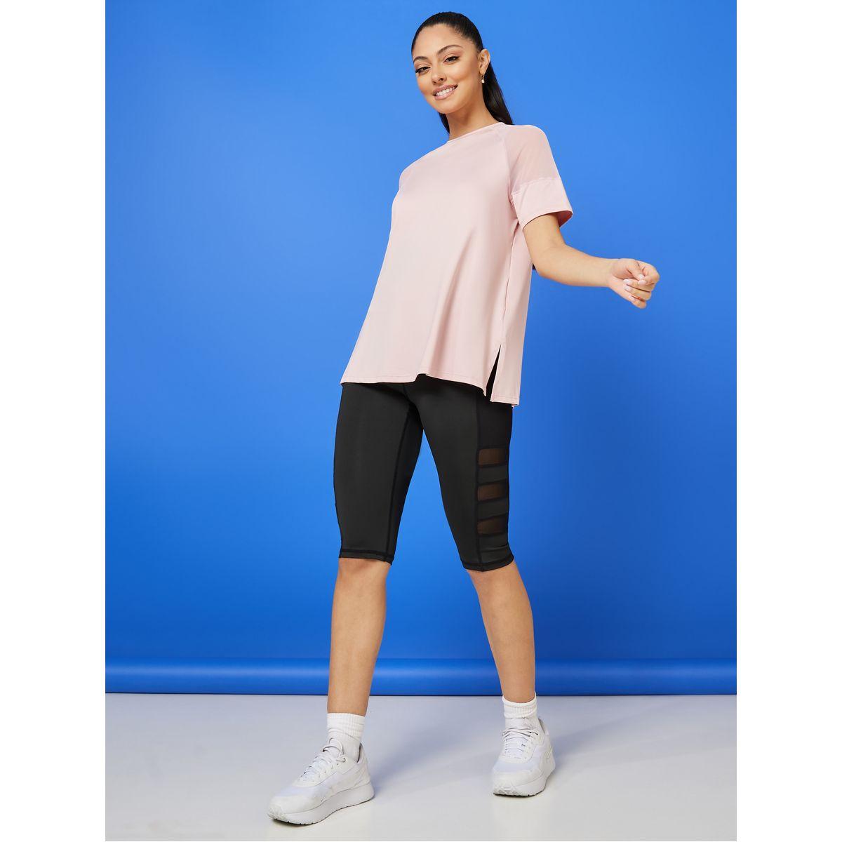 Styli Active Shoulder Mesh Panel Insert Oversized Yoga Active Top-women-clothing-sportswearandactivewear-tshirtsandvests-image-2