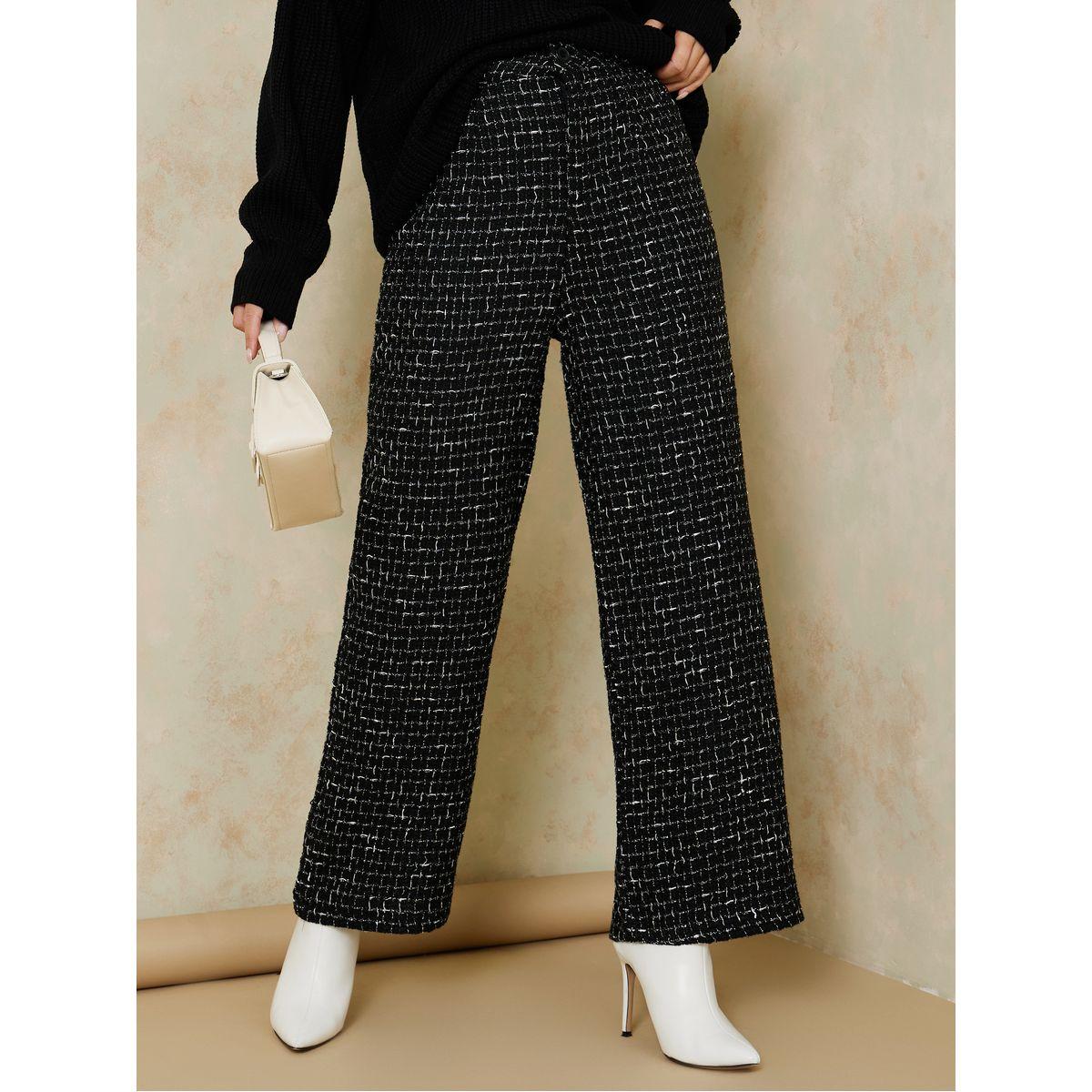 Styli Tweed Wide Leg Trouser-women-clothing-bottoms-trousers-image-1