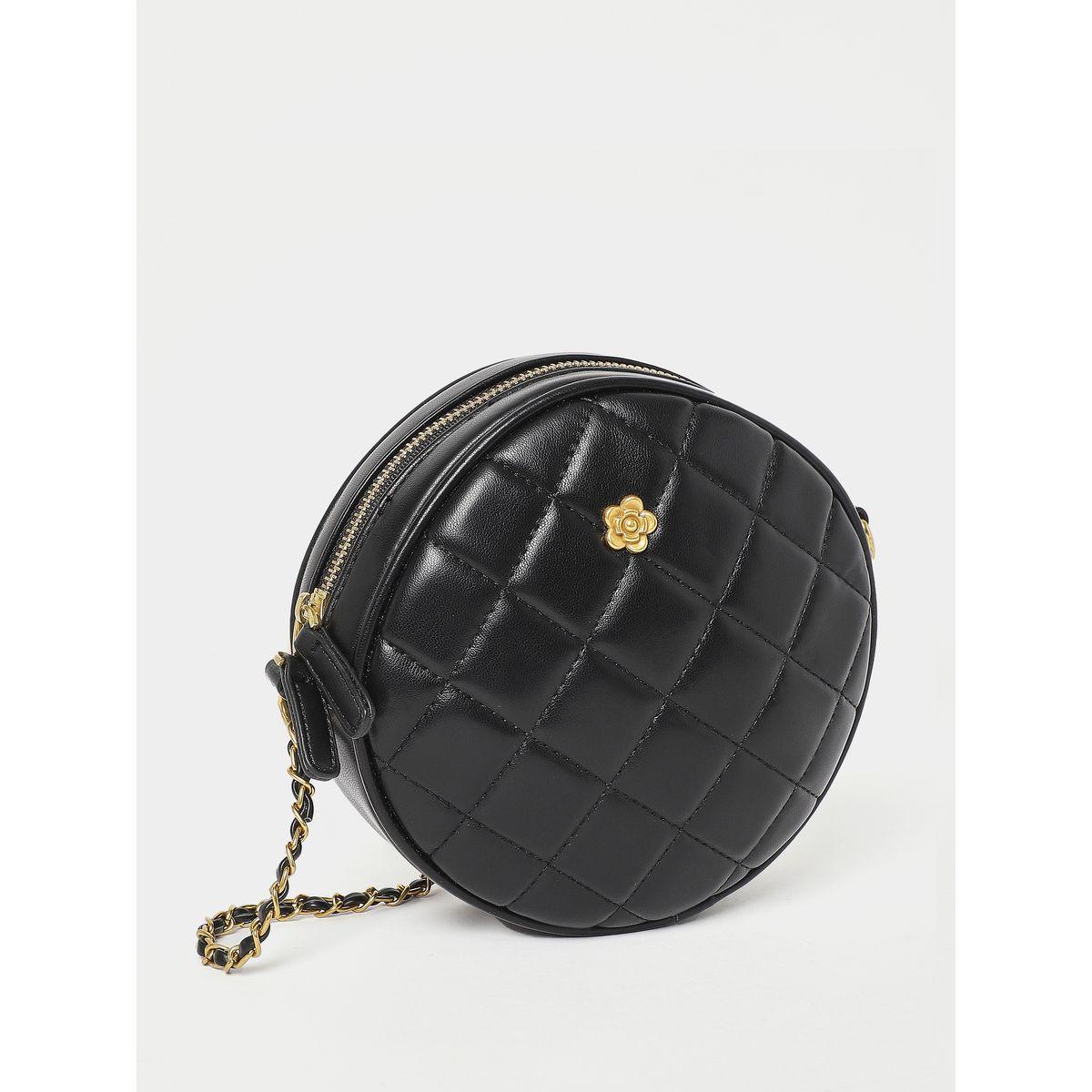Styli Floral Embellished Quilted Round Crossbody Bag-women-bagsandwallets-handbags-image-1