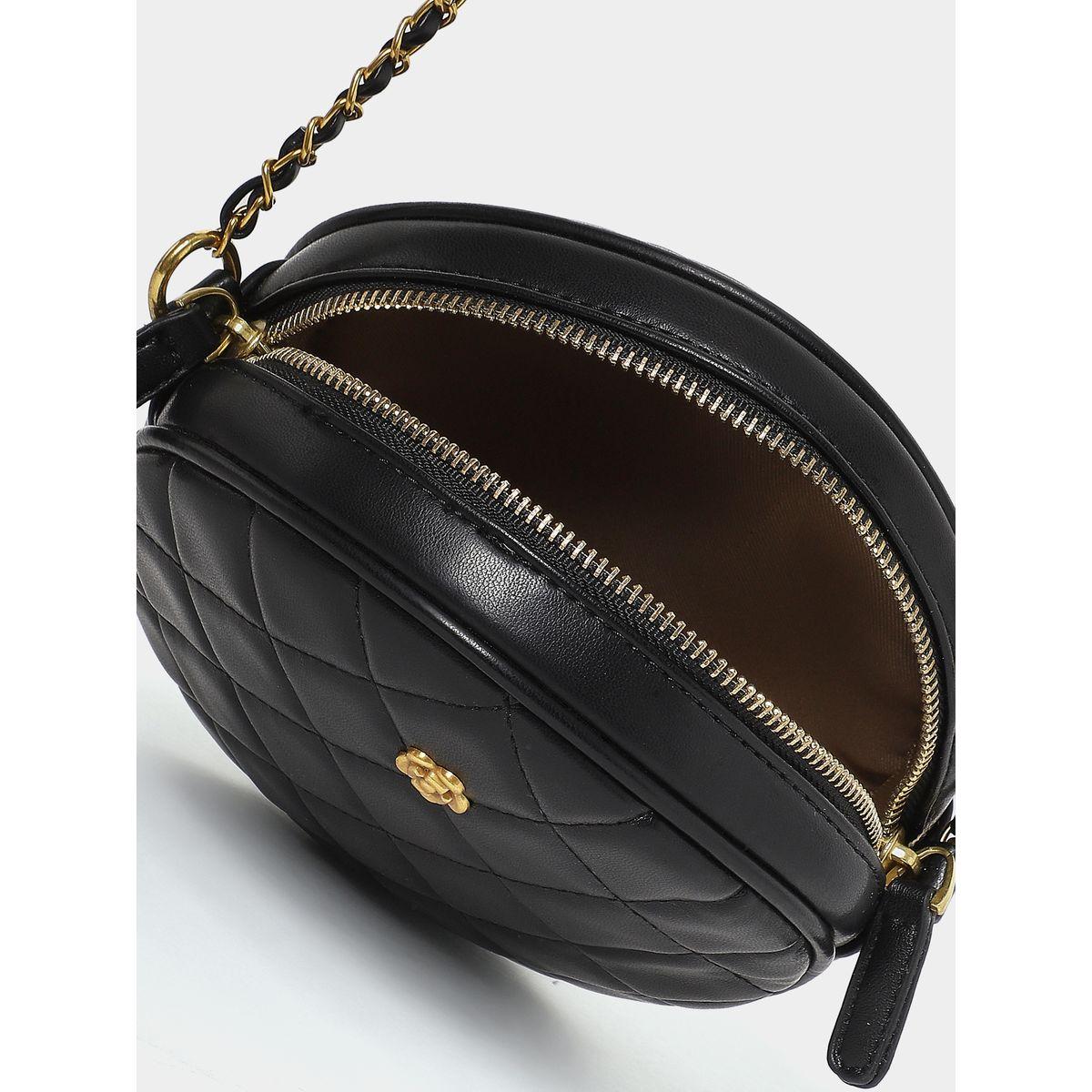 Styli Floral Embellished Quilted Round Crossbody Bag-women-bagsandwallets-handbags-image-2