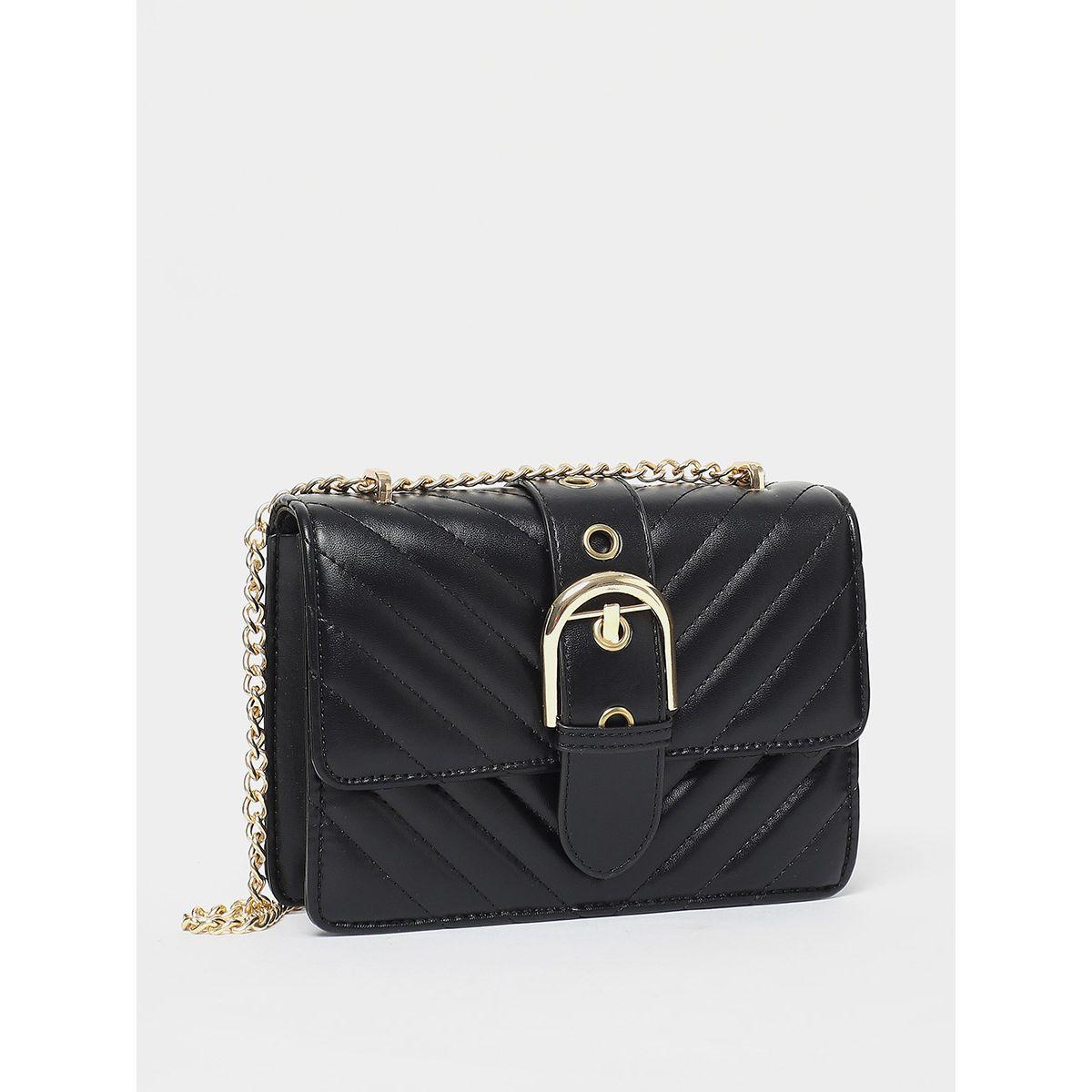 Styli Belted Buckle Accent Quilted Shoulder Bag with Chain Strap-women-bagsandwallets-handbags-image-1