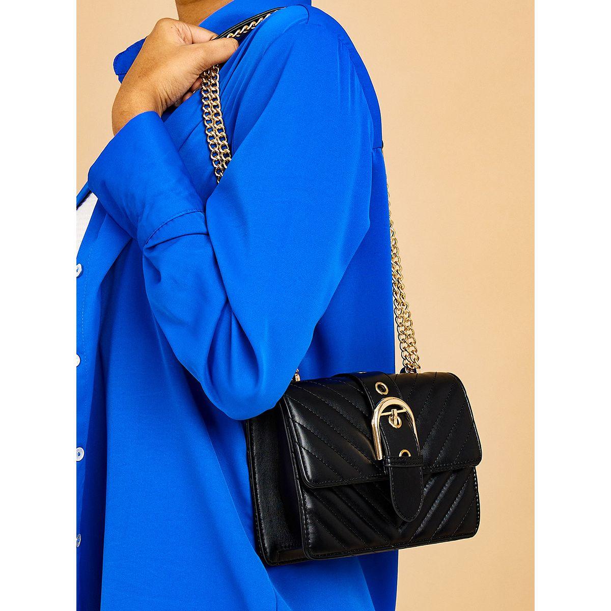 Styli Belted Buckle Accent Quilted Shoulder Bag with Chain Strap-women-bagsandwallets-handbags-image-3