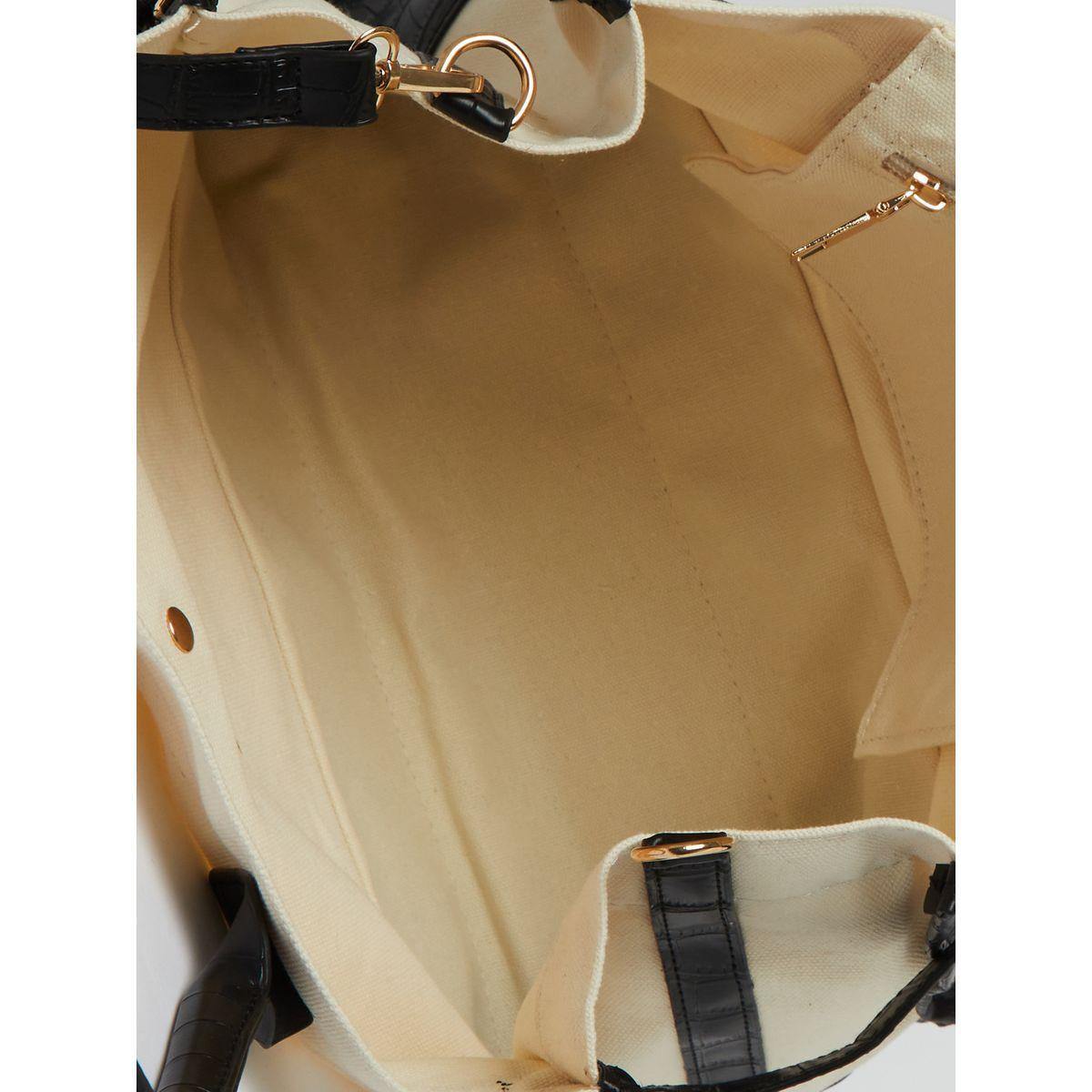 Styli Colorblock Metal Detail Handbag with Inside Pouch-women-bagsandwallets-handbags-image-4