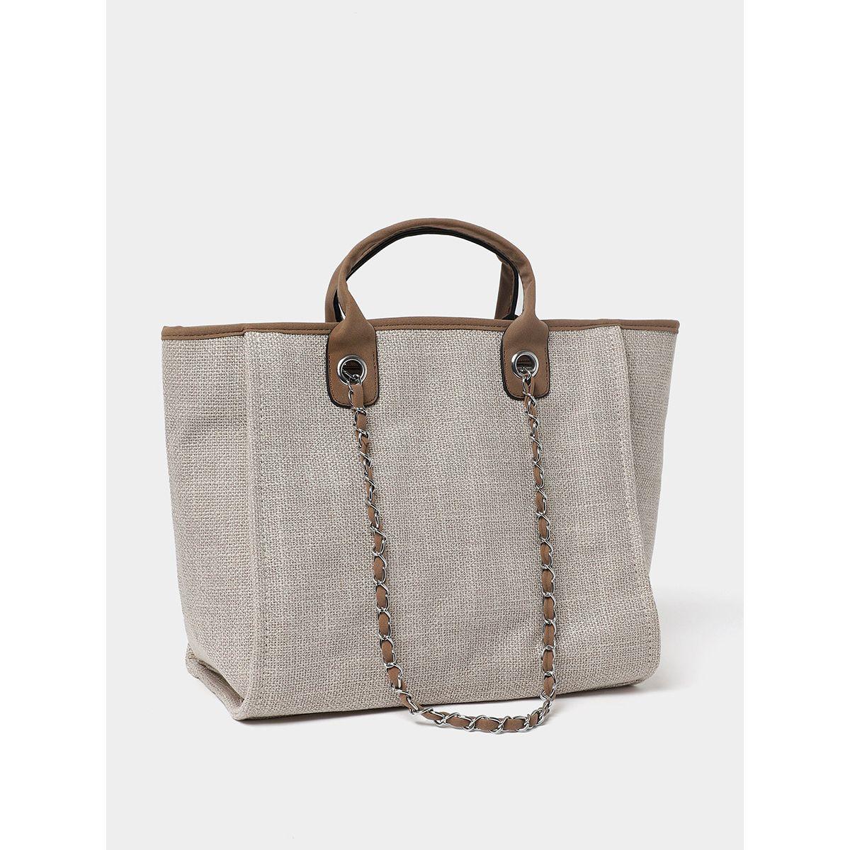 Styli Chain Strap Handbag with Zip Closure-women-bagsandwallets-handbags-image-1