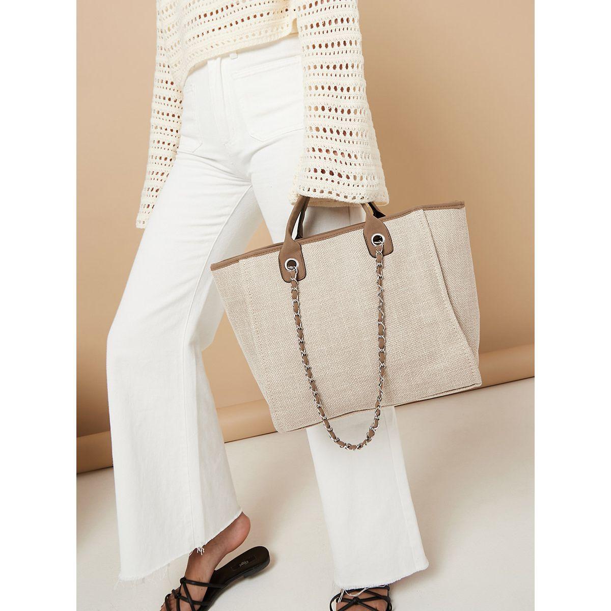 Styli Chain Strap Handbag with Zip Closure-women-bagsandwallets-handbags-image-2