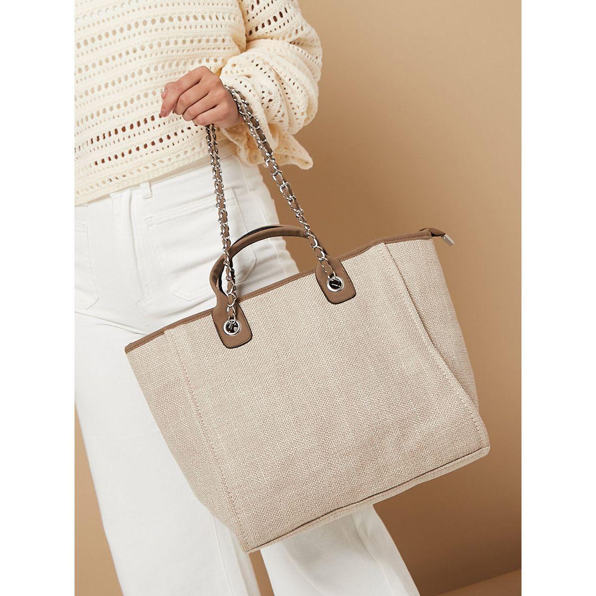 Styli Chain Strap Handbag with Zip Closure-women-bagsandwallets-handbags-image-3