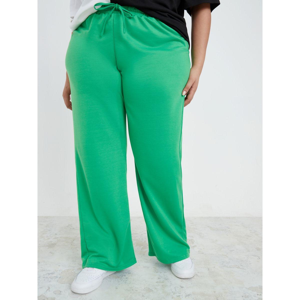 Styli Plus High Waist Wide Leg Jogger with Drawstring-women-clothing-bottoms-joggers-image-1
