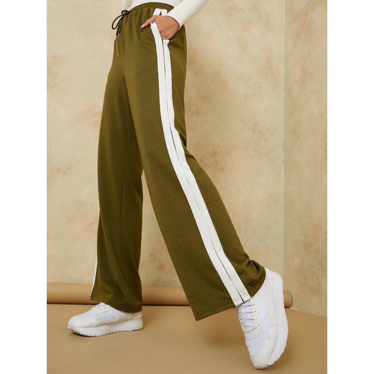 Styli Contrast Side Panel Tape Straight Leg Trouser-women-clothing-bottoms-trousers-image-1
