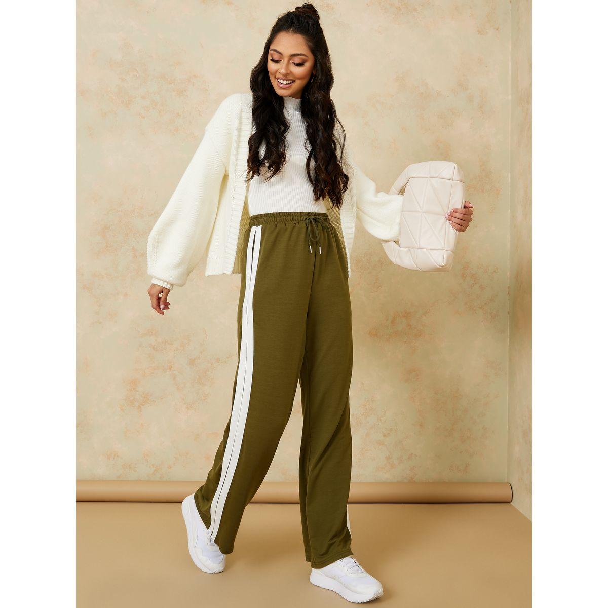 Styli Contrast Side Panel Tape Straight Leg Trouser-women-clothing-bottoms-trousers-image-2